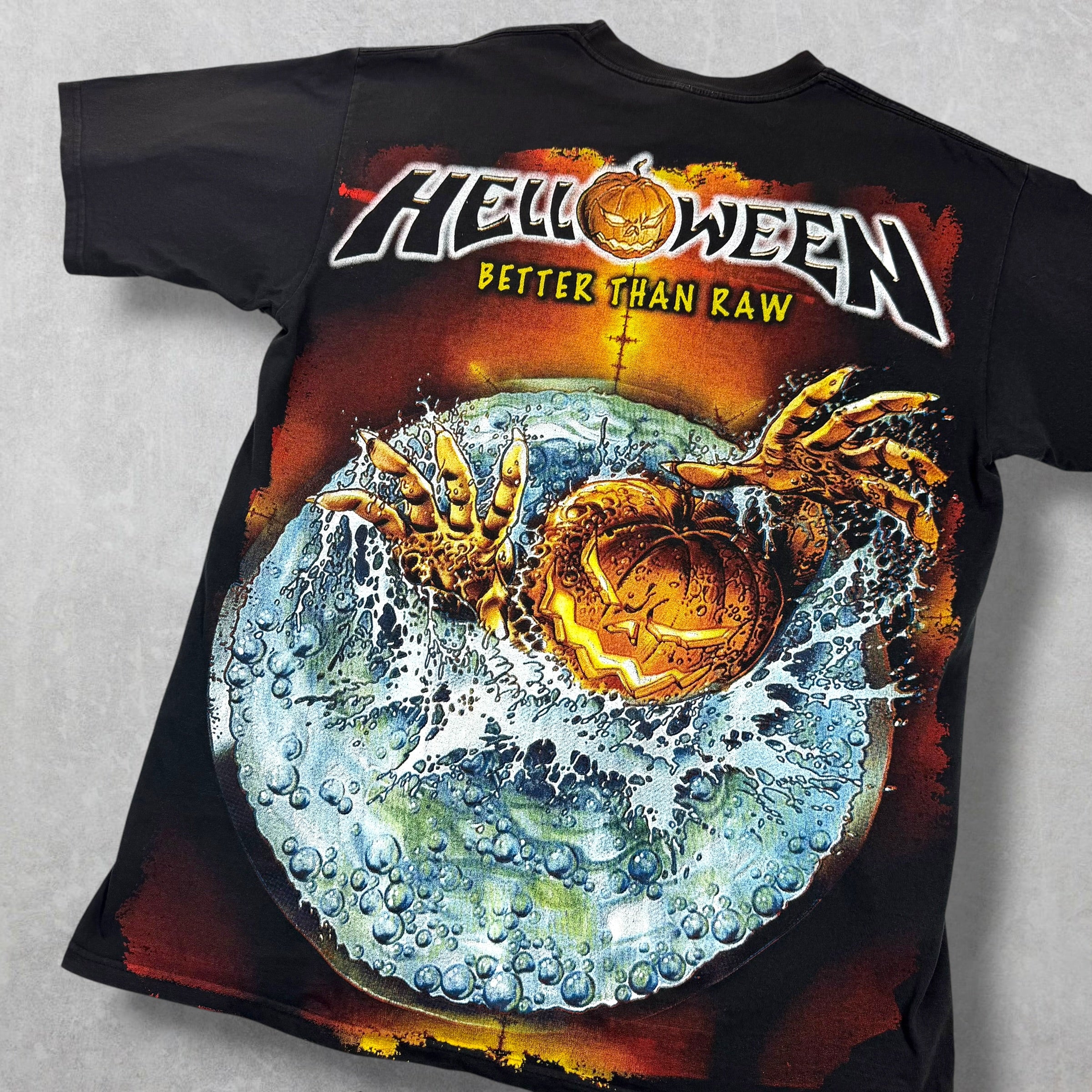 Vintage 90s Resurreccion Helloween "Better The Raw" Tee XL