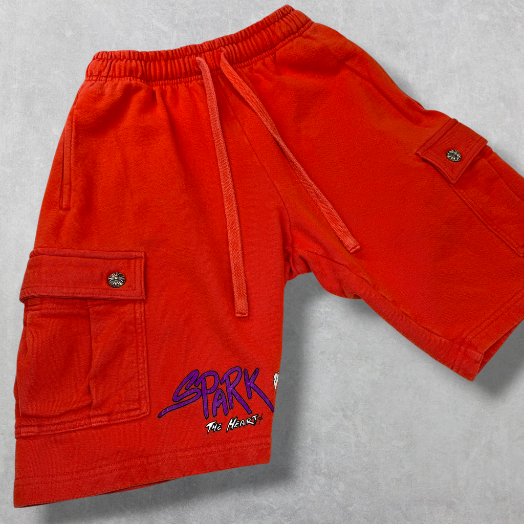 Chrome Hearts Matty Boy Sick Hearts Cargo Sweatshorts XS