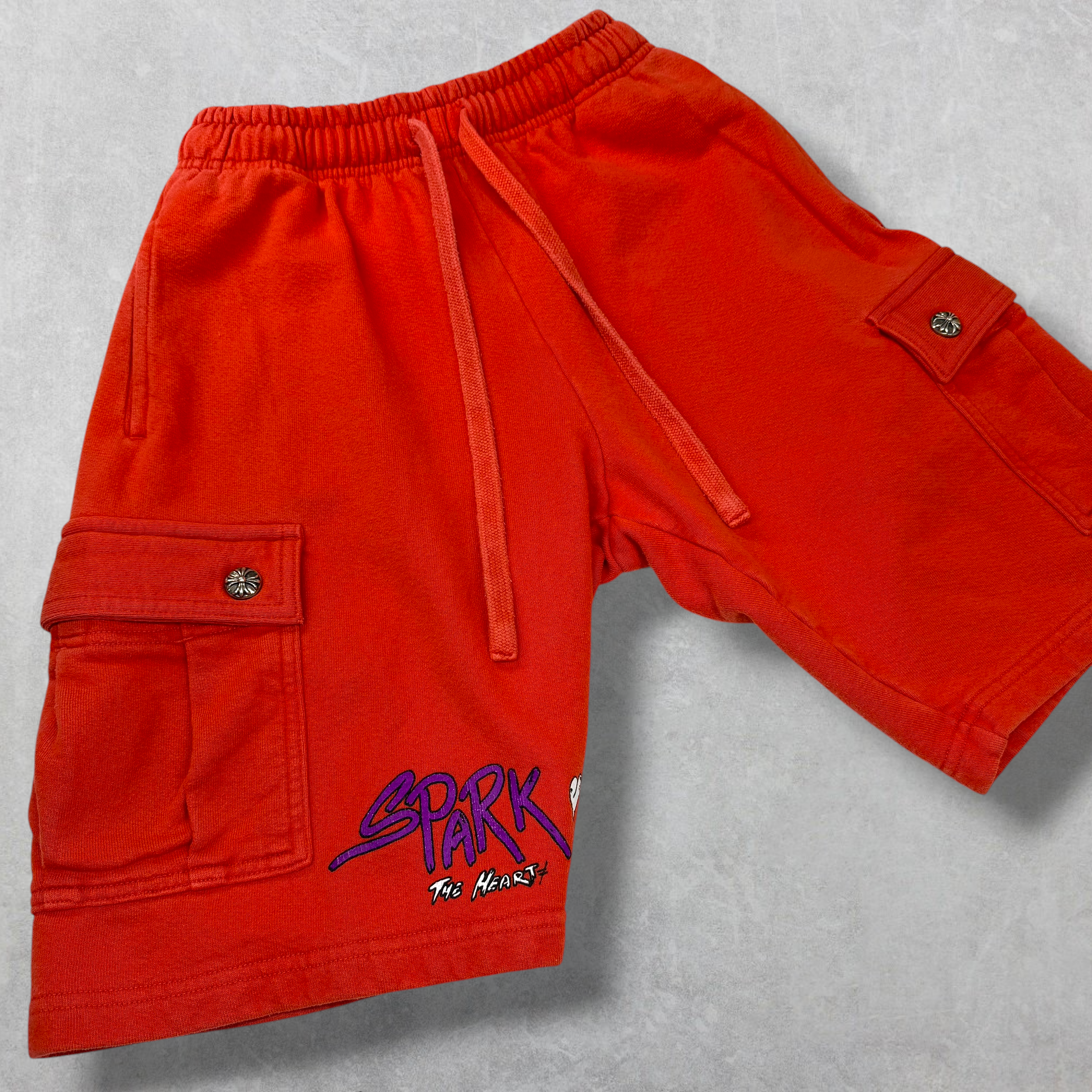 Chrome Hearts Matty Boy Sick Hearts Cargo Sweatshorts XS