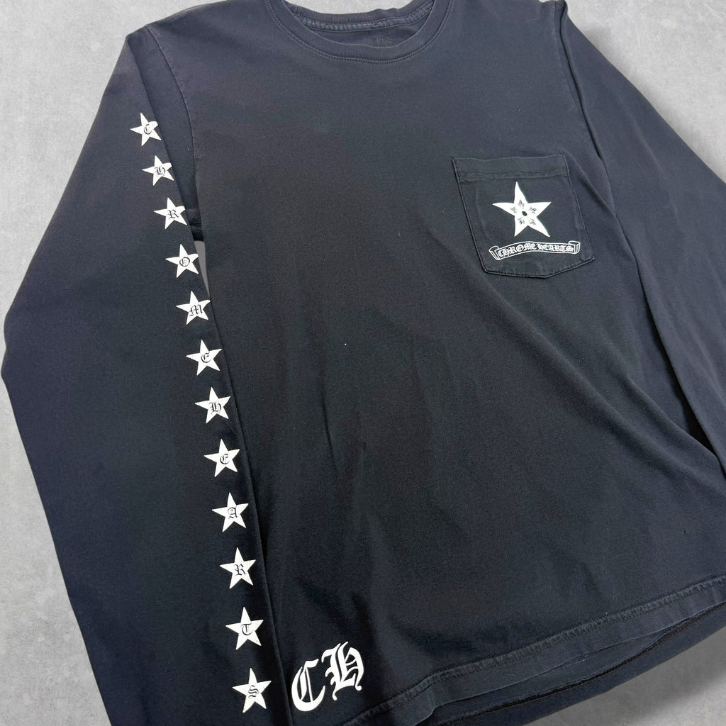 Chrome Hearts Stars Long Sleeve Tee S