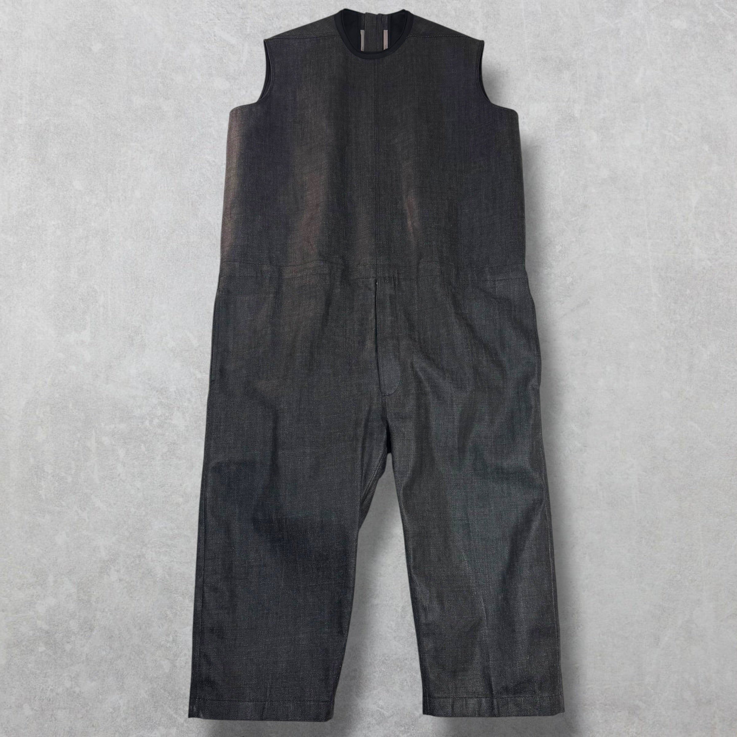 Rick Owens Glitter Runway Denim Peeled Banana Body Bag 50 (XL)