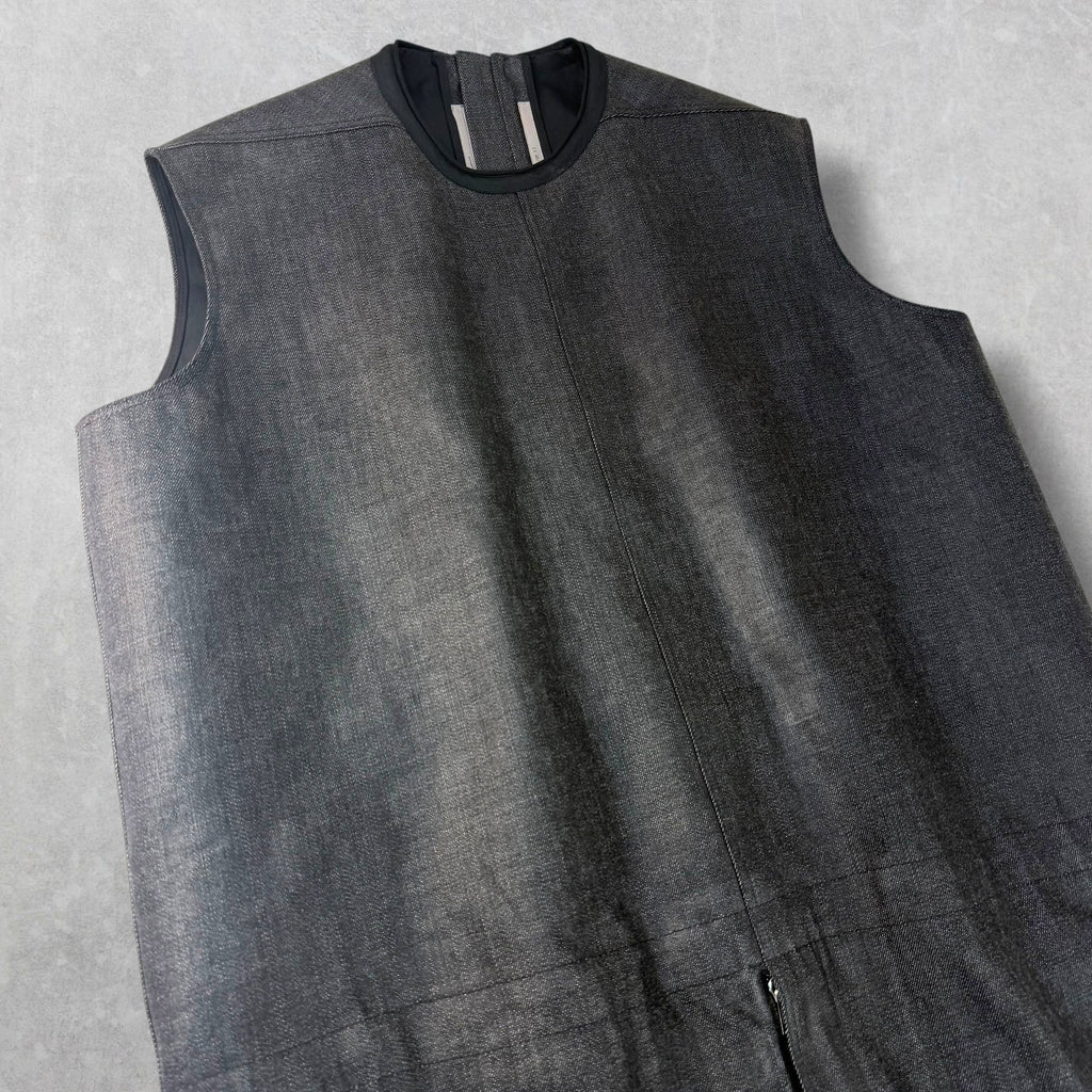 Rick Owens Glitter Runway Denim Peeled Banana Body Bag 50 (XL)