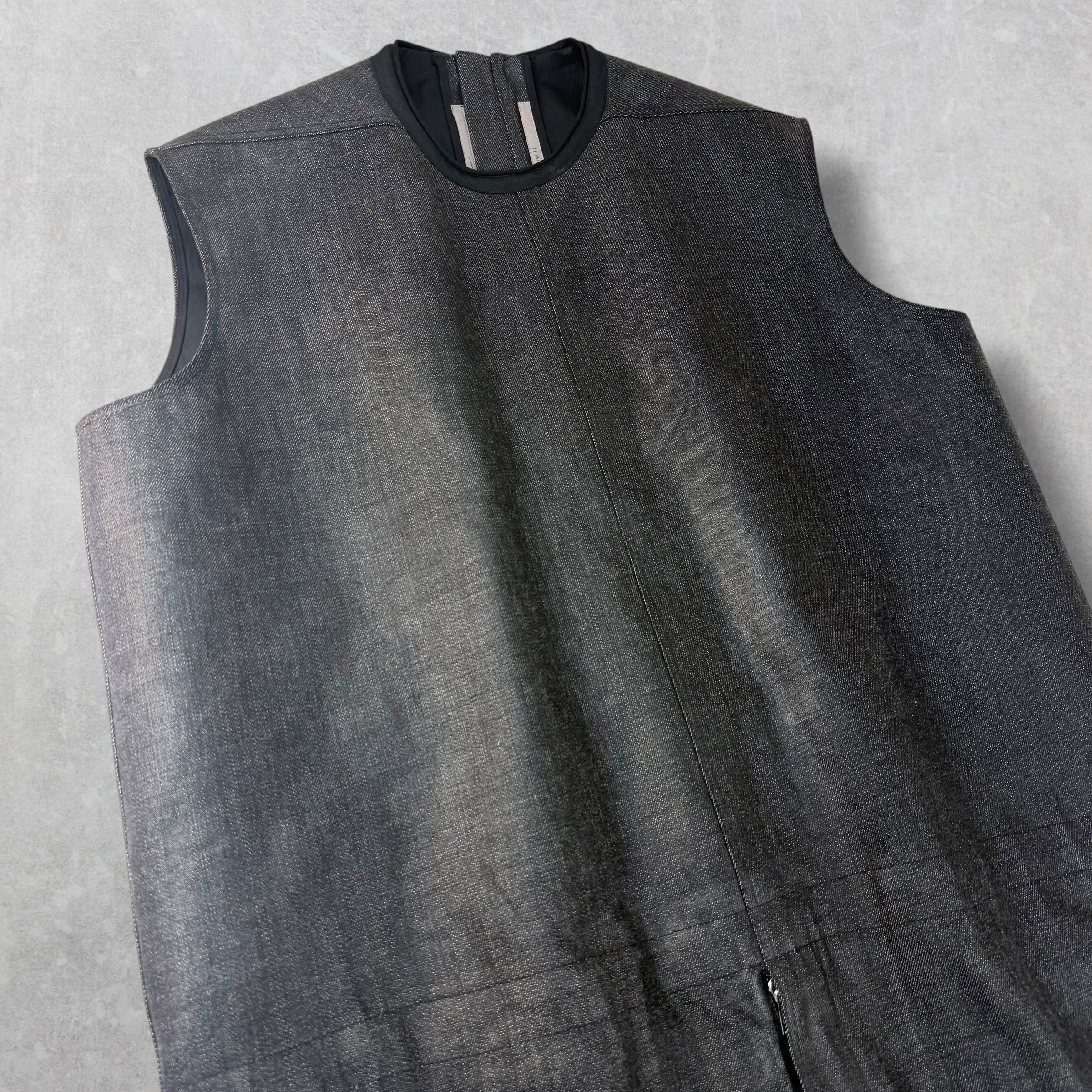Rick Owens Glitter Runway Denim Peeled Banana Body Bag 50 (XL)
