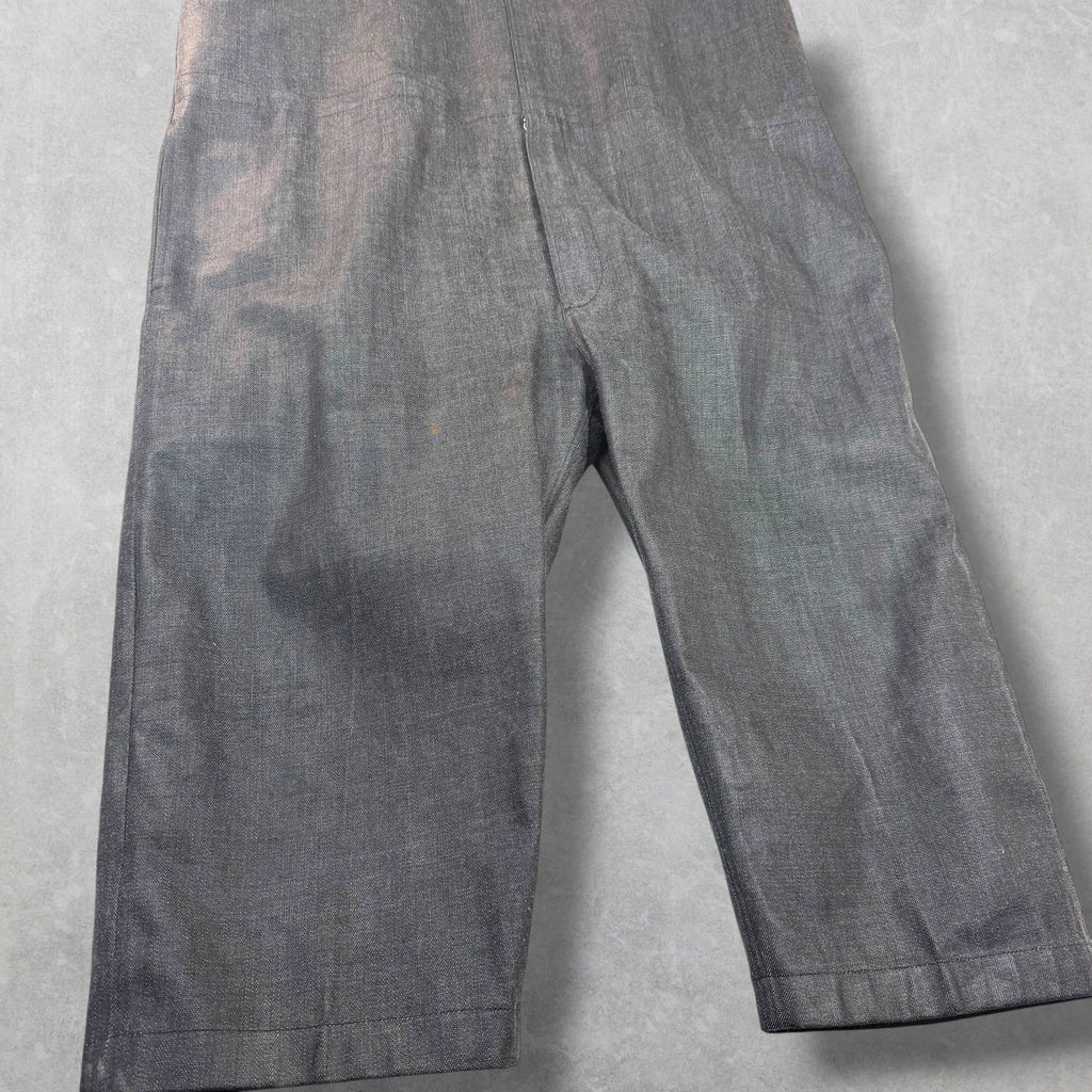 Rick Owens Glitter Runway Denim Peeled Banana Body Bag 50 (XL)