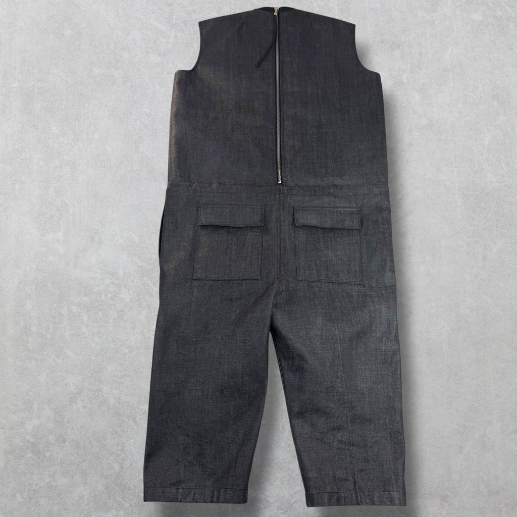 Rick Owens Glitter Runway Denim Peeled Banana Body Bag 50 (XL)