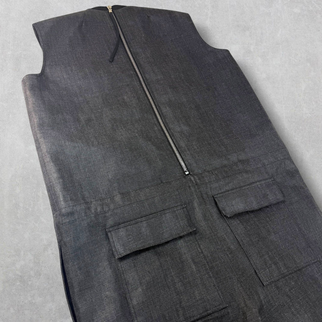 Rick Owens Glitter Runway Denim Peeled Banana Body Bag 50 (XL)