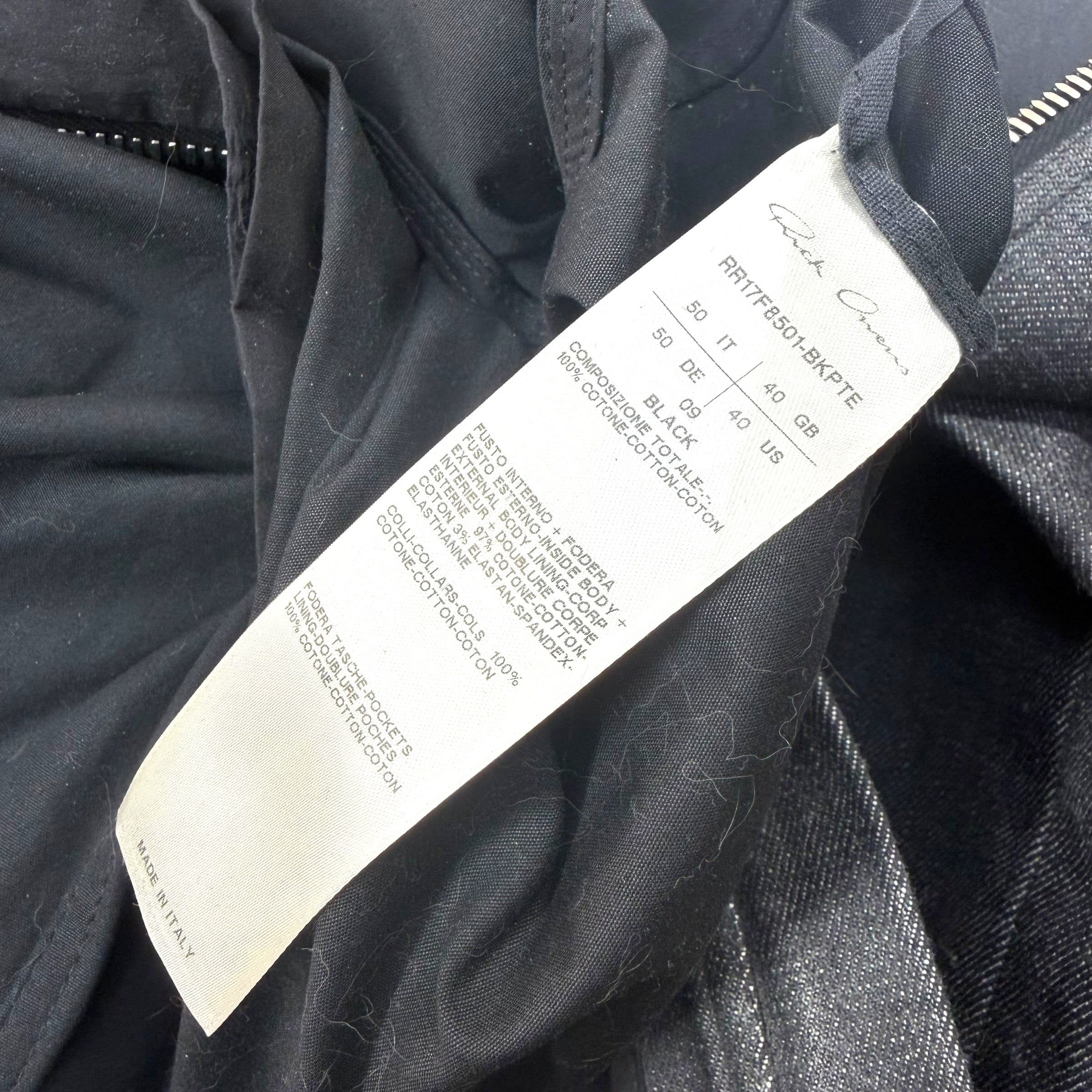 Rick Owens Glitter Runway Denim Peeled Banana Body Bag 50 (XL)