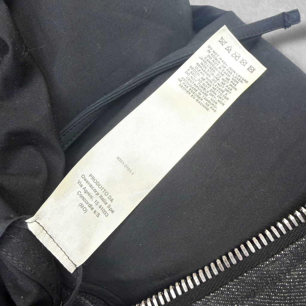 Rick Owens Glitter Runway Denim Peeled Banana Body Bag 50 (XL)