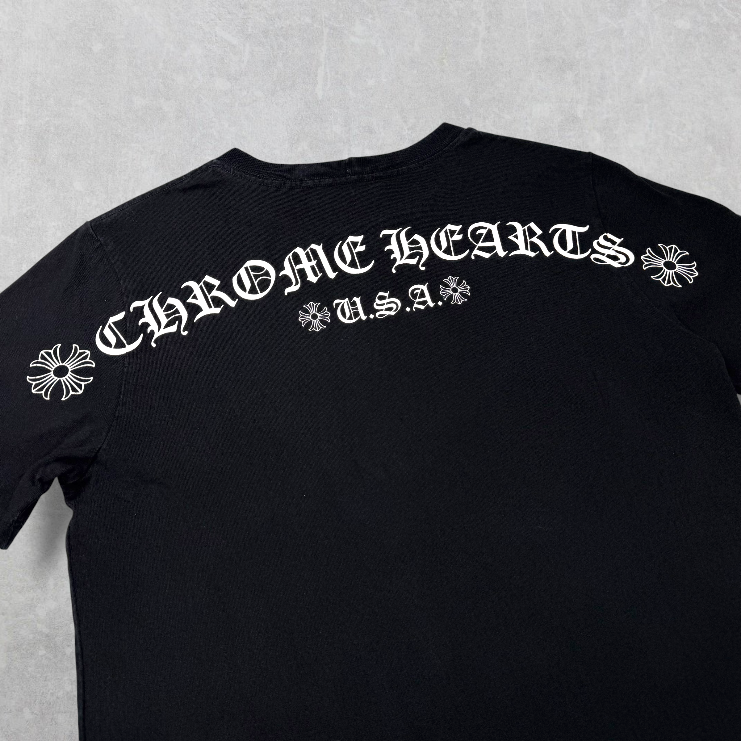 Chrome Hearts Script Logo USA Tee M