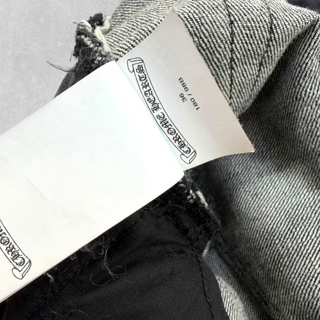 Chrome Hearts Star Patch Fleur Knee Jeans 36