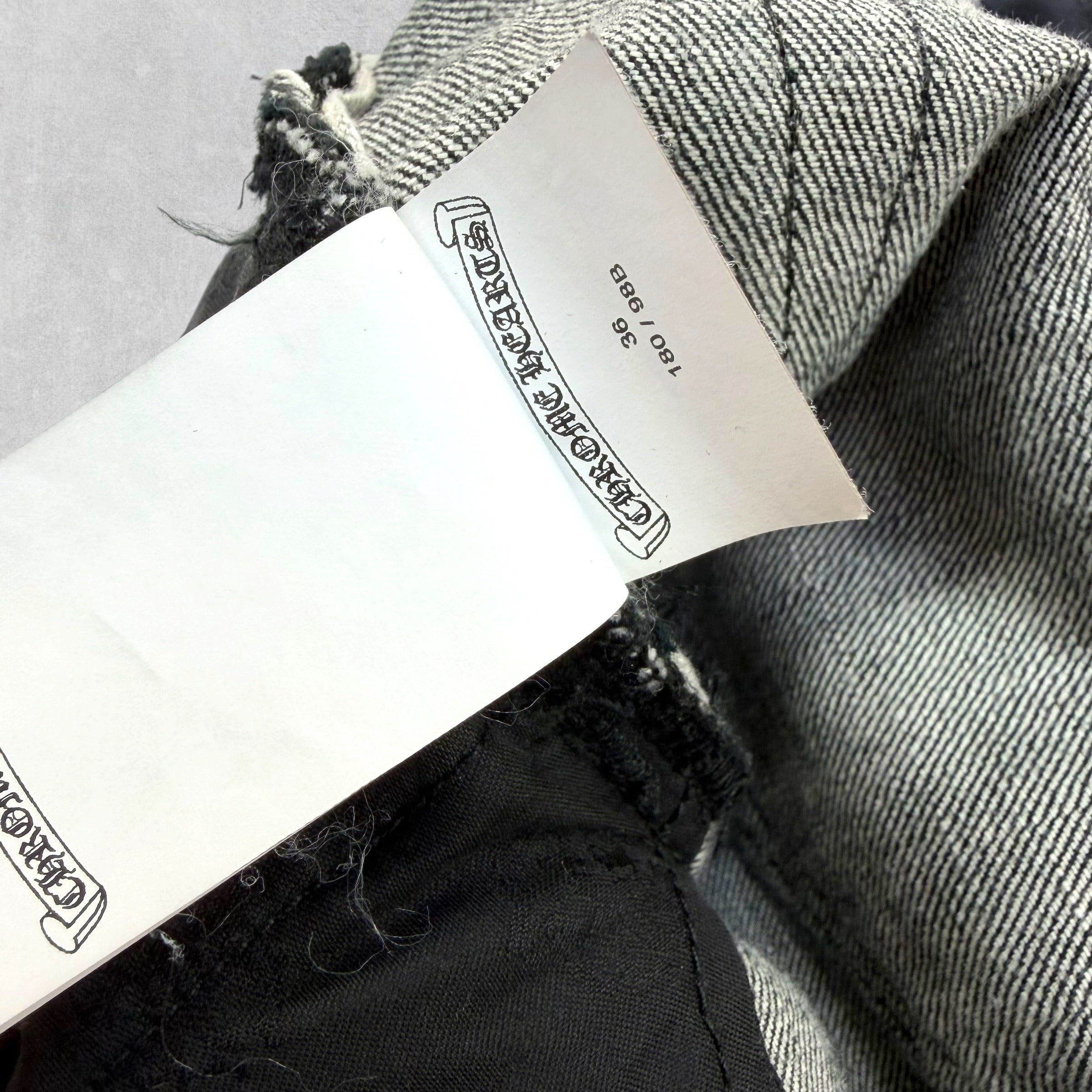 Chrome Hearts Star Patch Fleur Knee Jeans 36