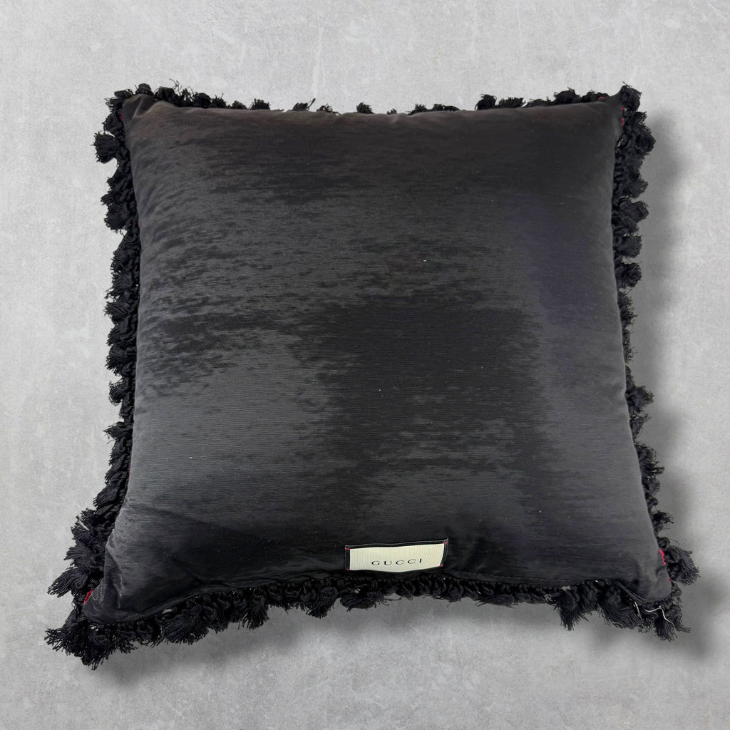 Gucci GG Heart & Bee Jacquard Square Cushion