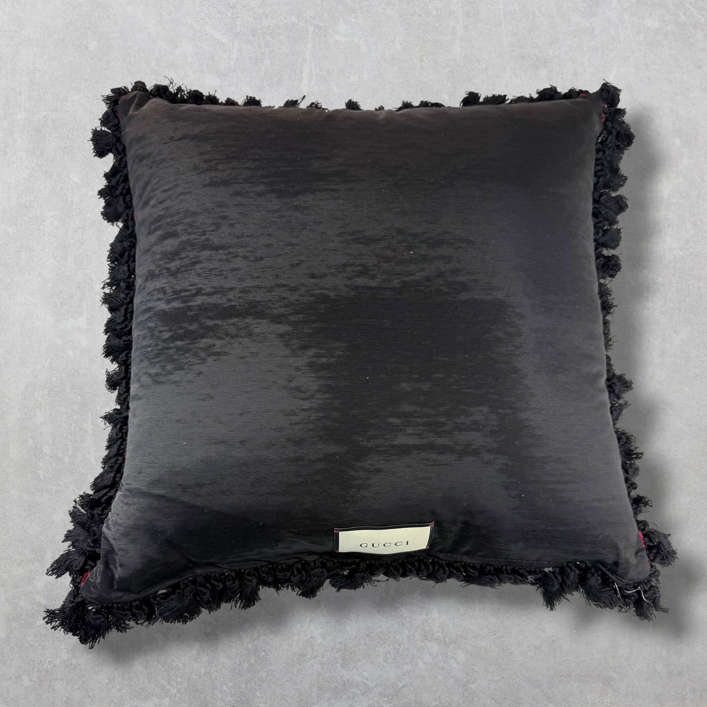 Gucci GG Heart & Bee Jacquard Square Cushion