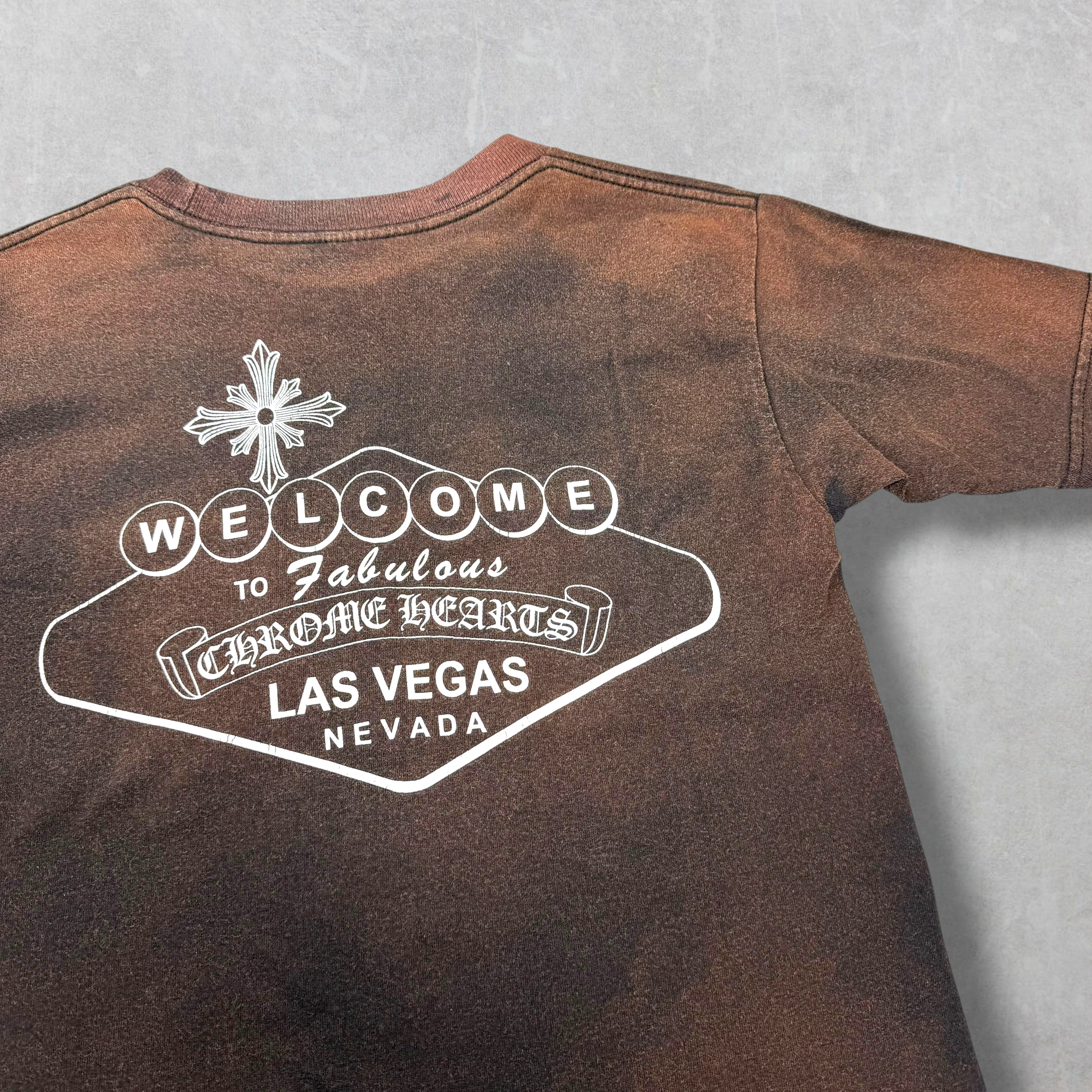 Vintage Chrome Hearts Black Welcome To Vegas Tee S
