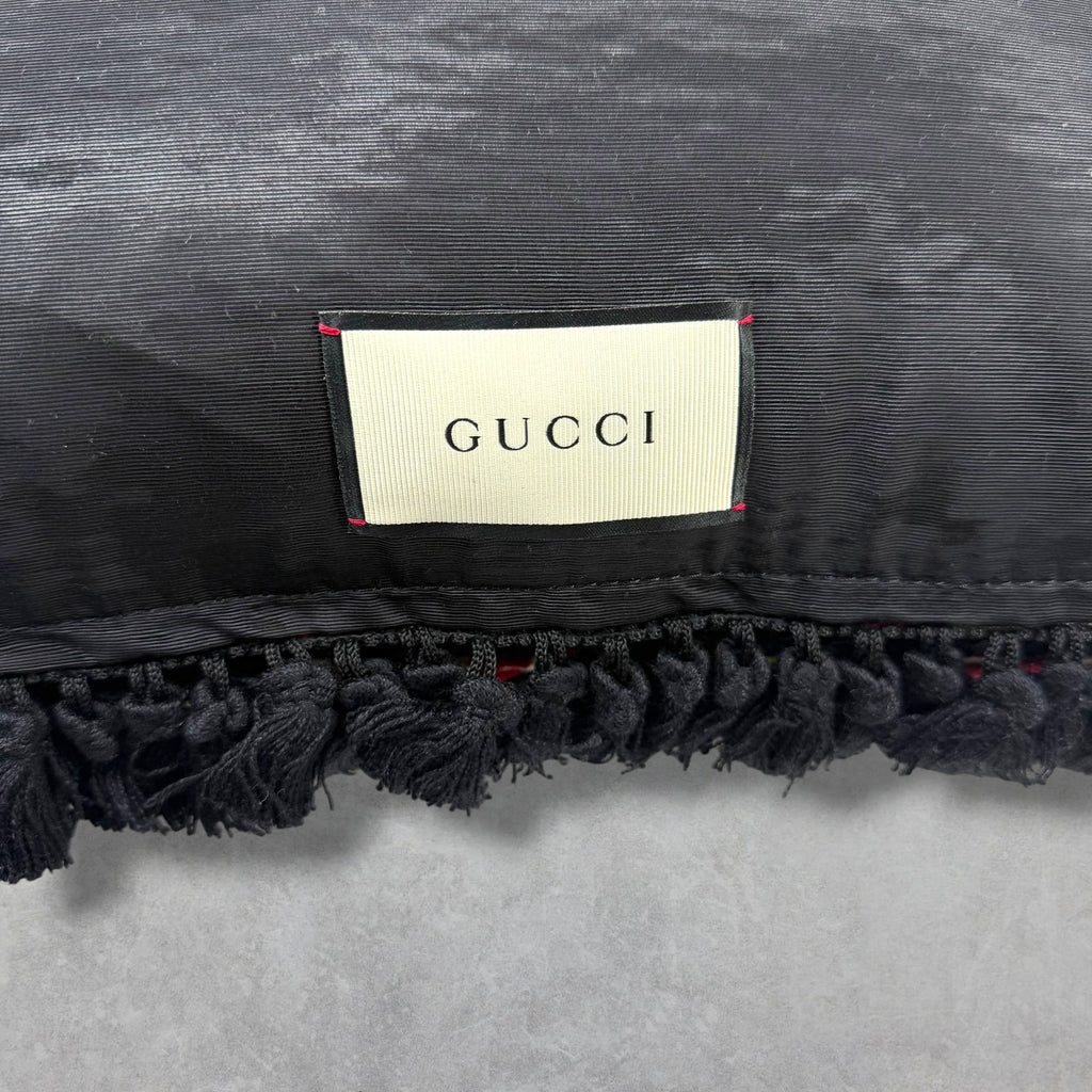 Gucci GG Heart & Bee Jacquard Square Cushion