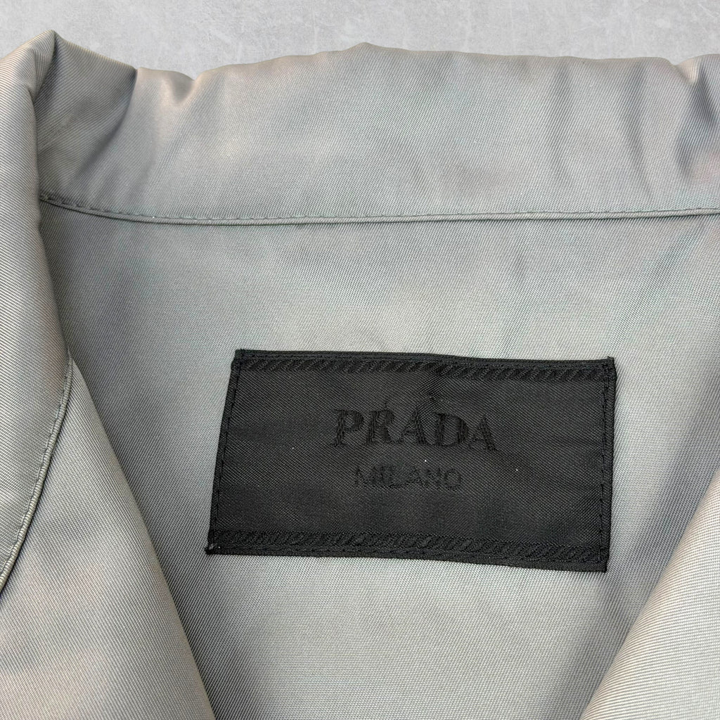 Prada Re-Nylon Grey Short Sleeve Shirt L
