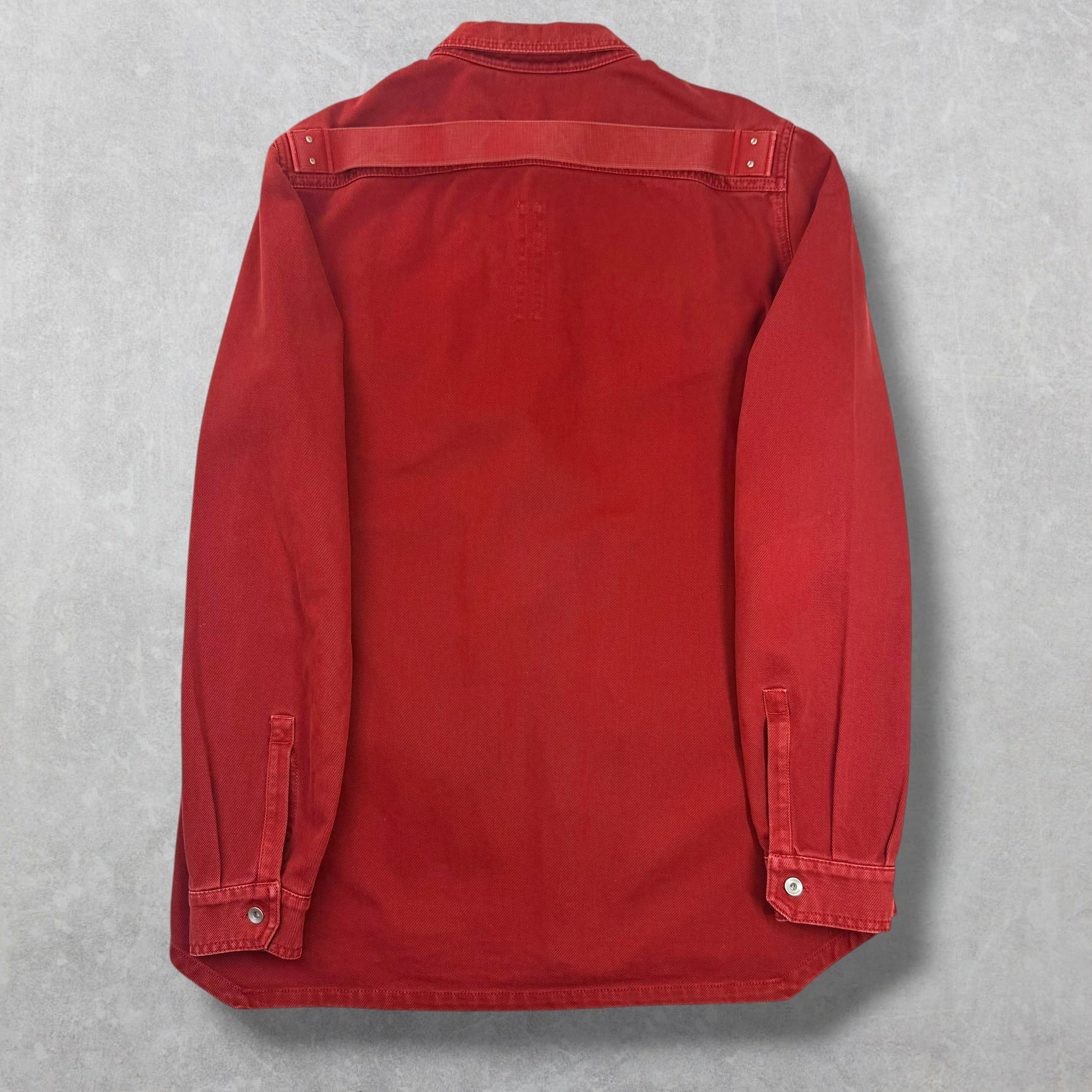Rick Owens DRKSHDW Tie Dye Spill Cherry Denim Shirt L