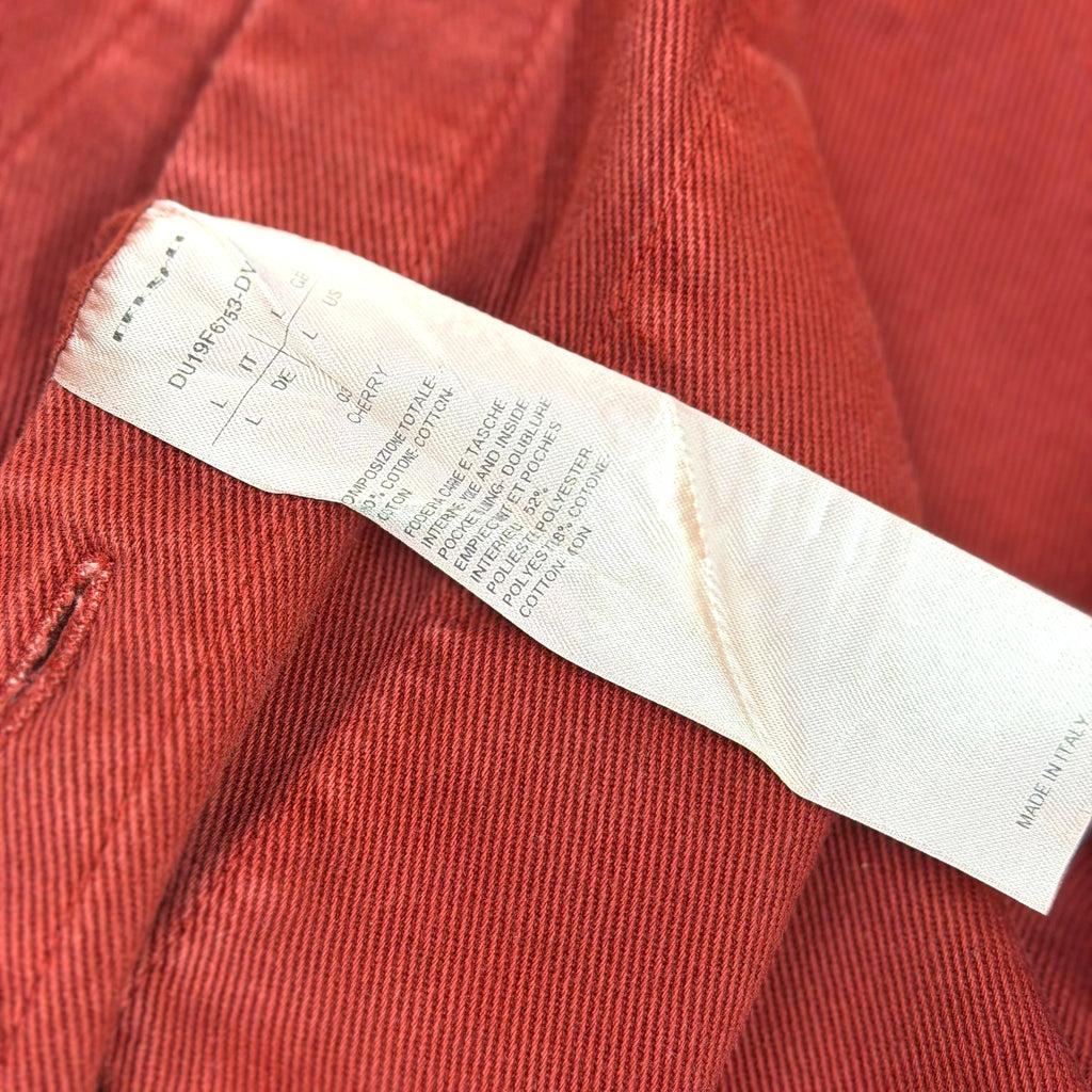 Rick Owens DRKSHDW Tie Dye Spill Cherry Denim Shirt L