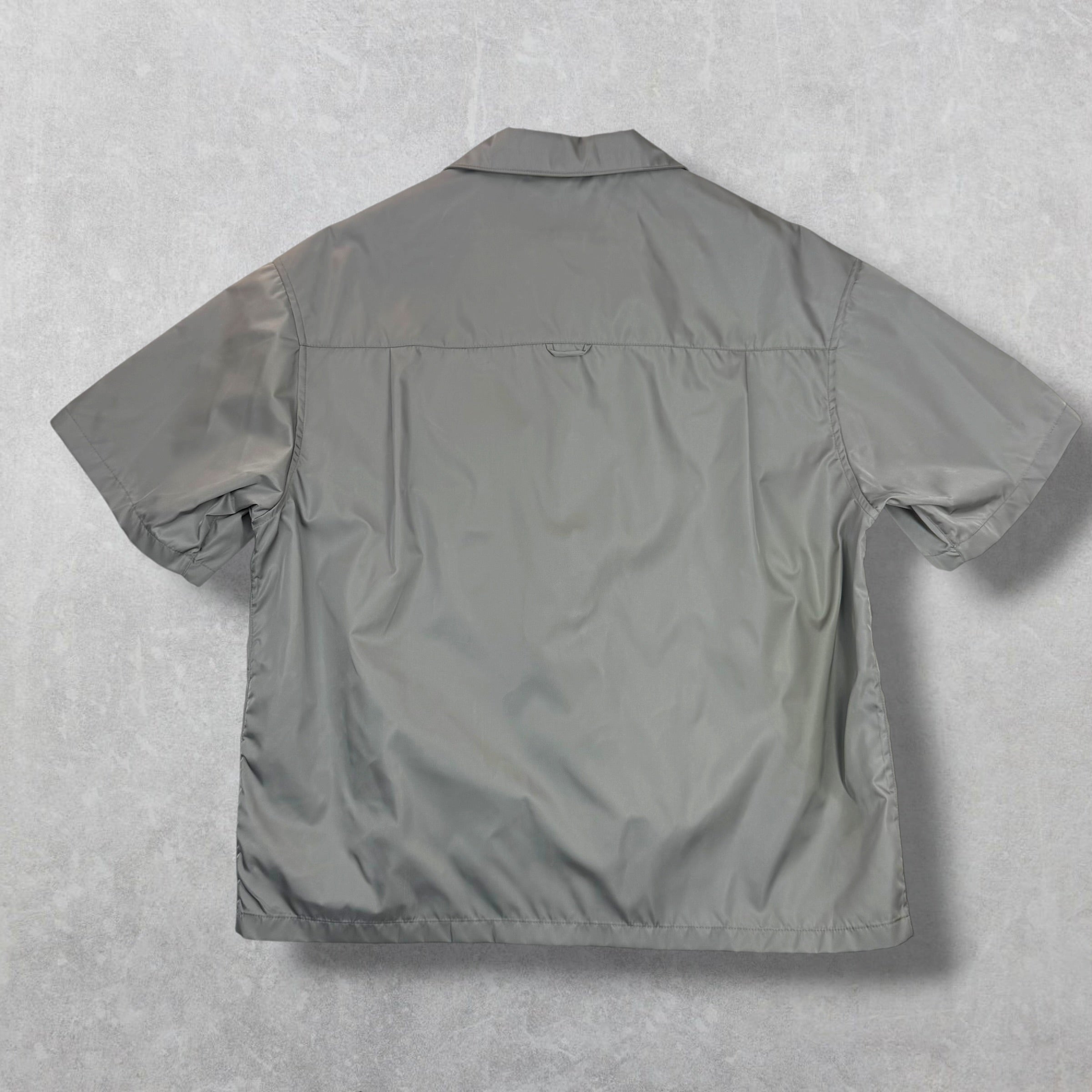 Prada Re-Nylon Grey Short Sleeve Shirt L