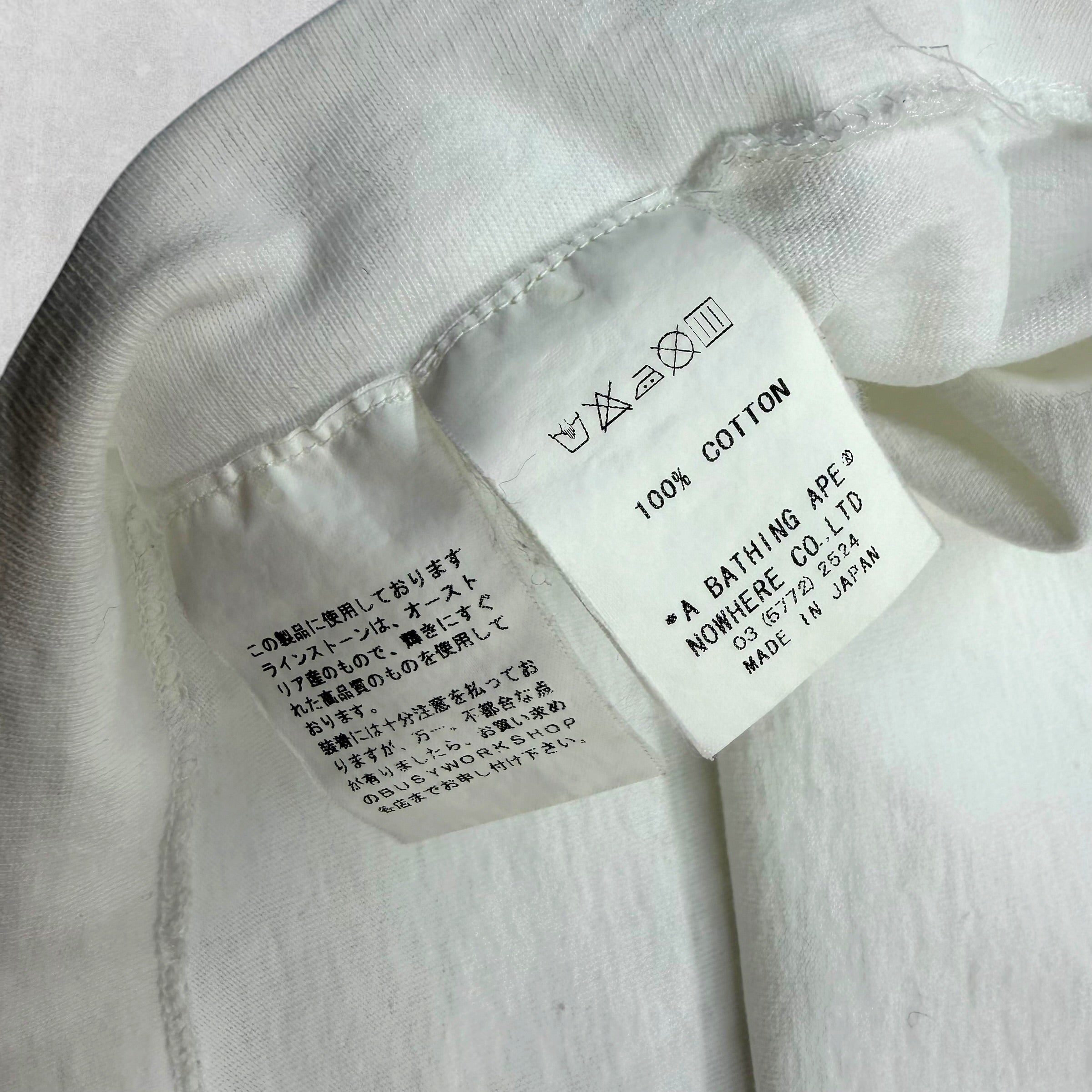Bape Swarovski Crystal Ape Sta Logo Tee XL