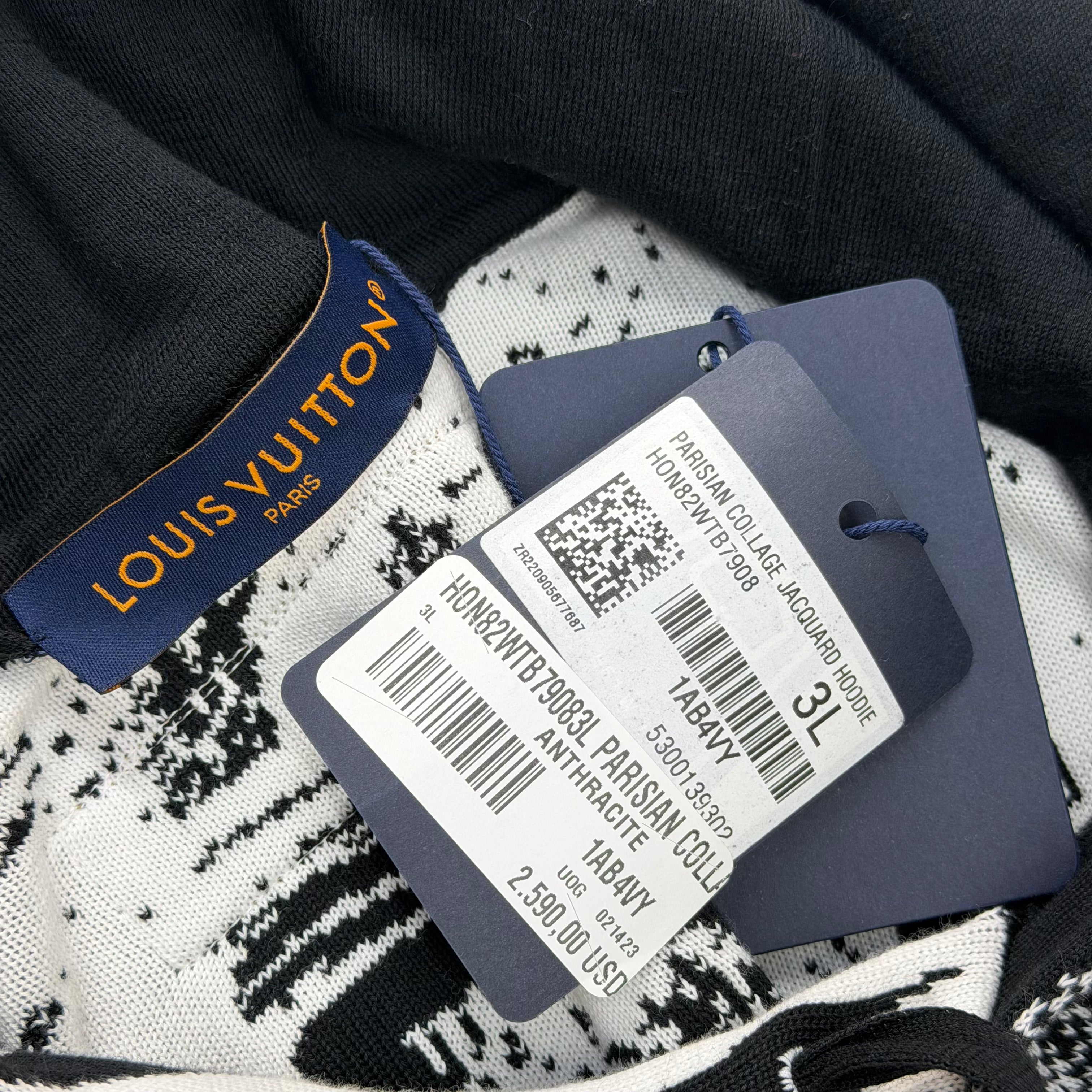 Louis Vuitton Parisian College Jacquard Hoodie XXL