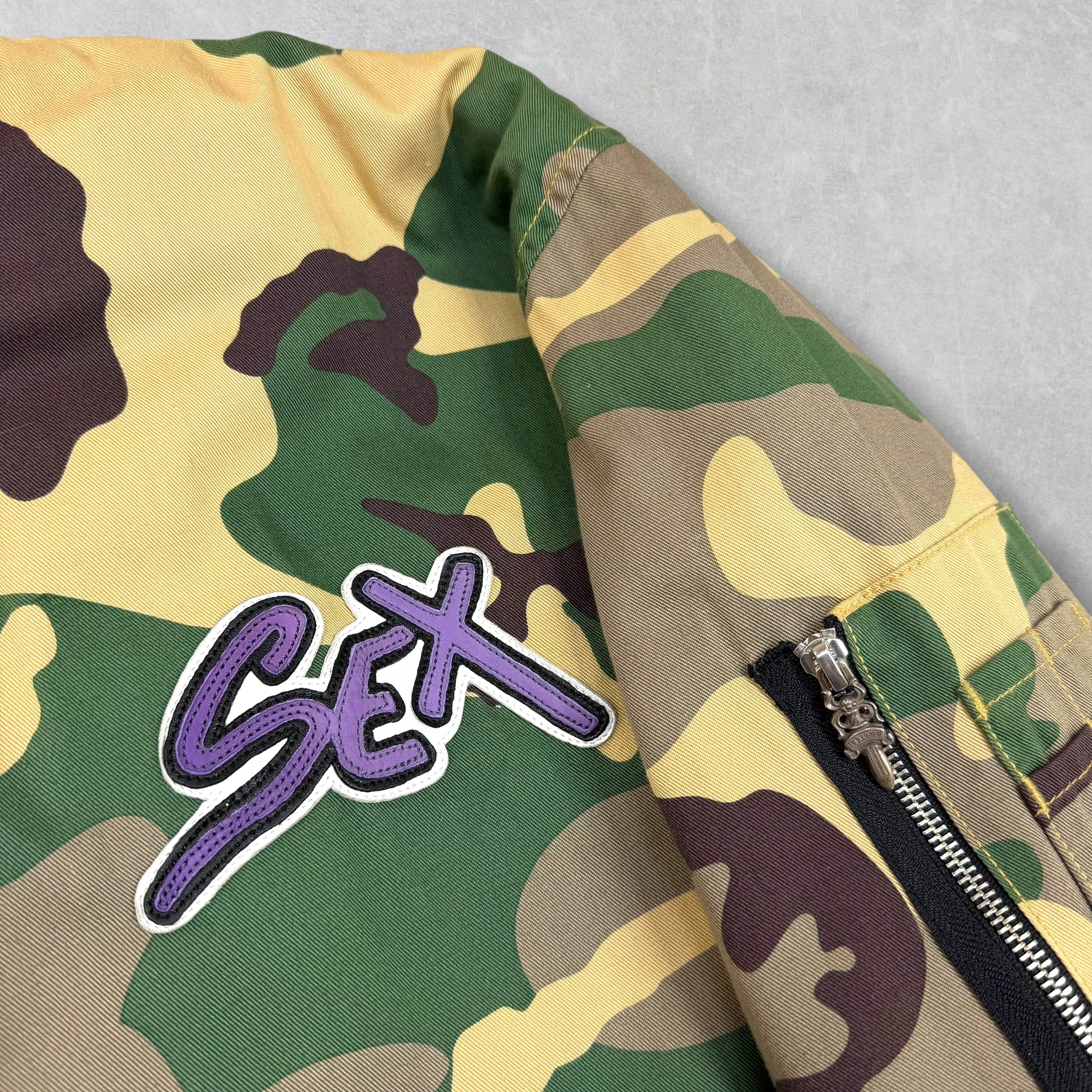 Chrome Hearts Matty Boy Camouflage Sex Records Bomber Jacket XL