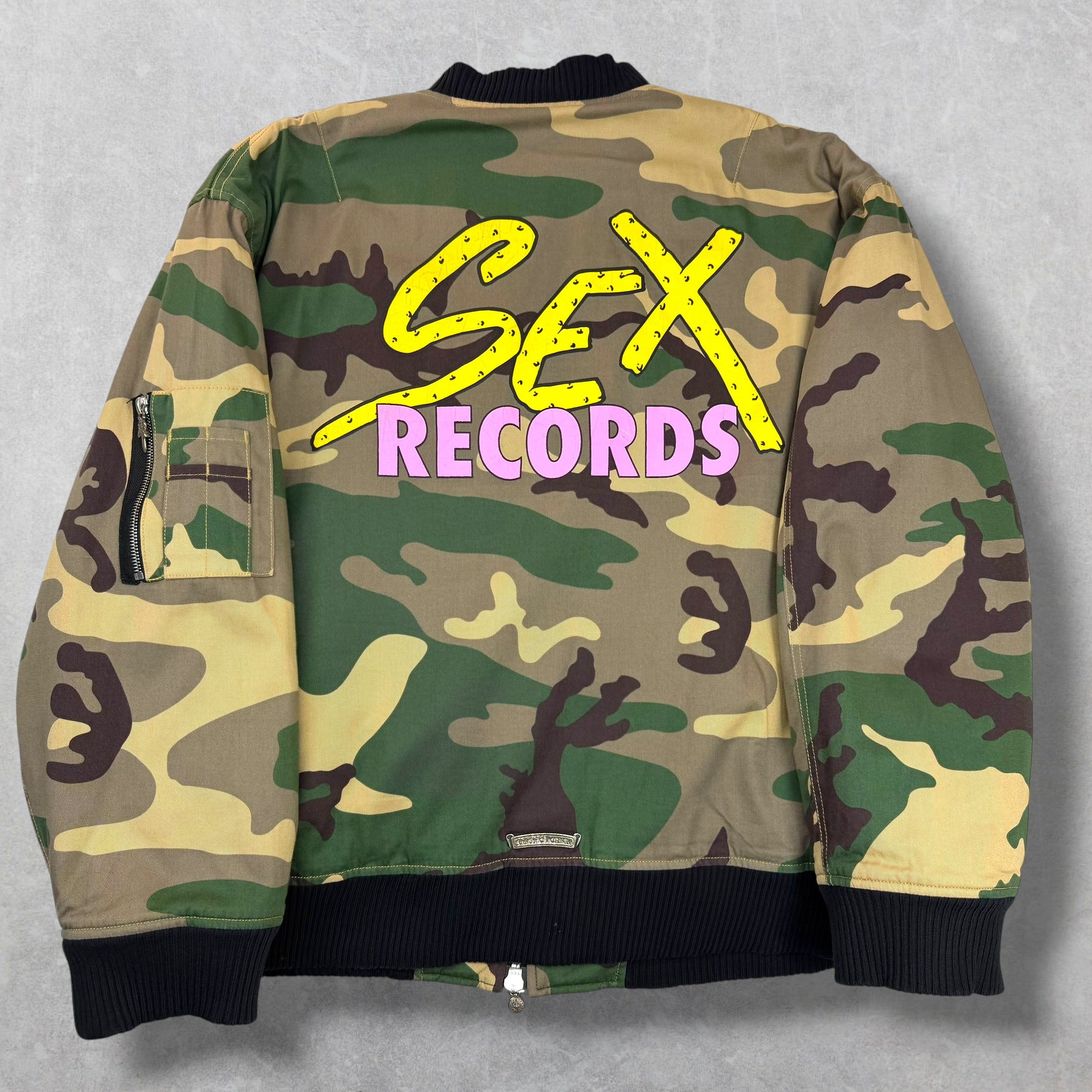 Chrome Hearts Matty Boy Camouflage Sex Records Bomber Jacket XL