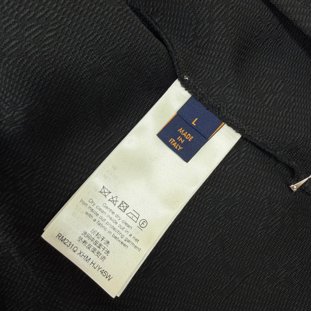 Louis Vuitton Monogram Black Zip-Through Top L