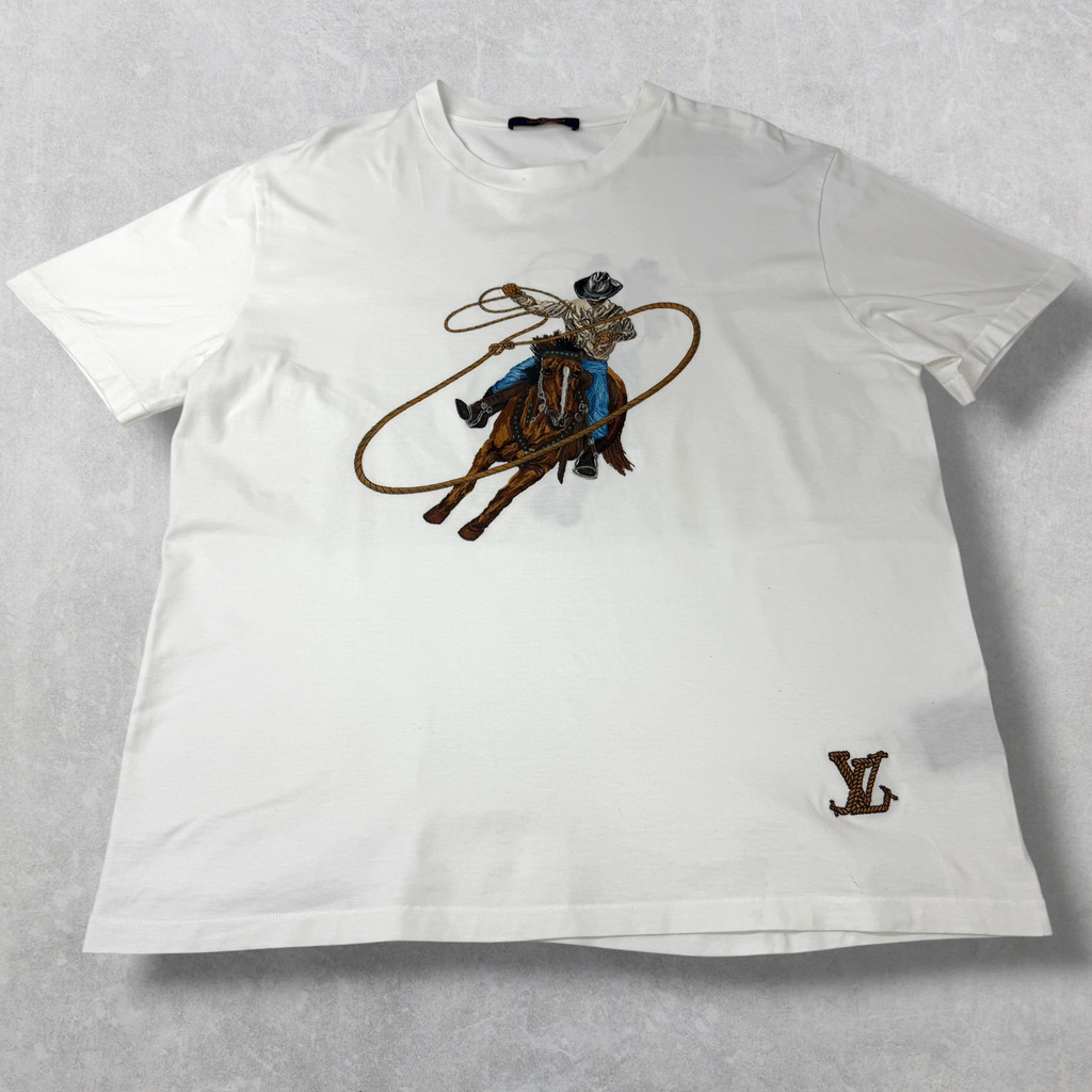 Louis Vuitton Cowboy Embroidery Tee 4L (XL)