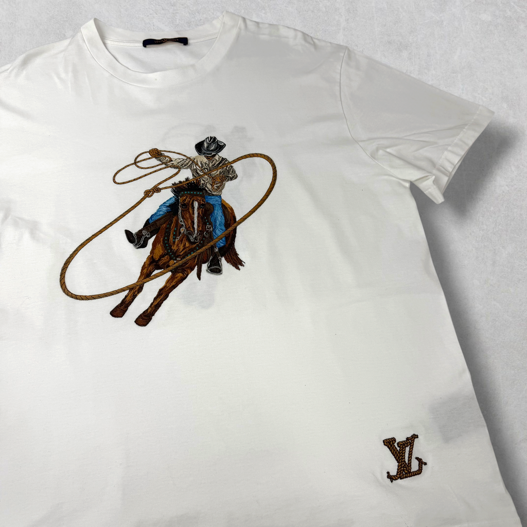 Louis Vuitton Cowboy Embroidery Tee 4L (XL)