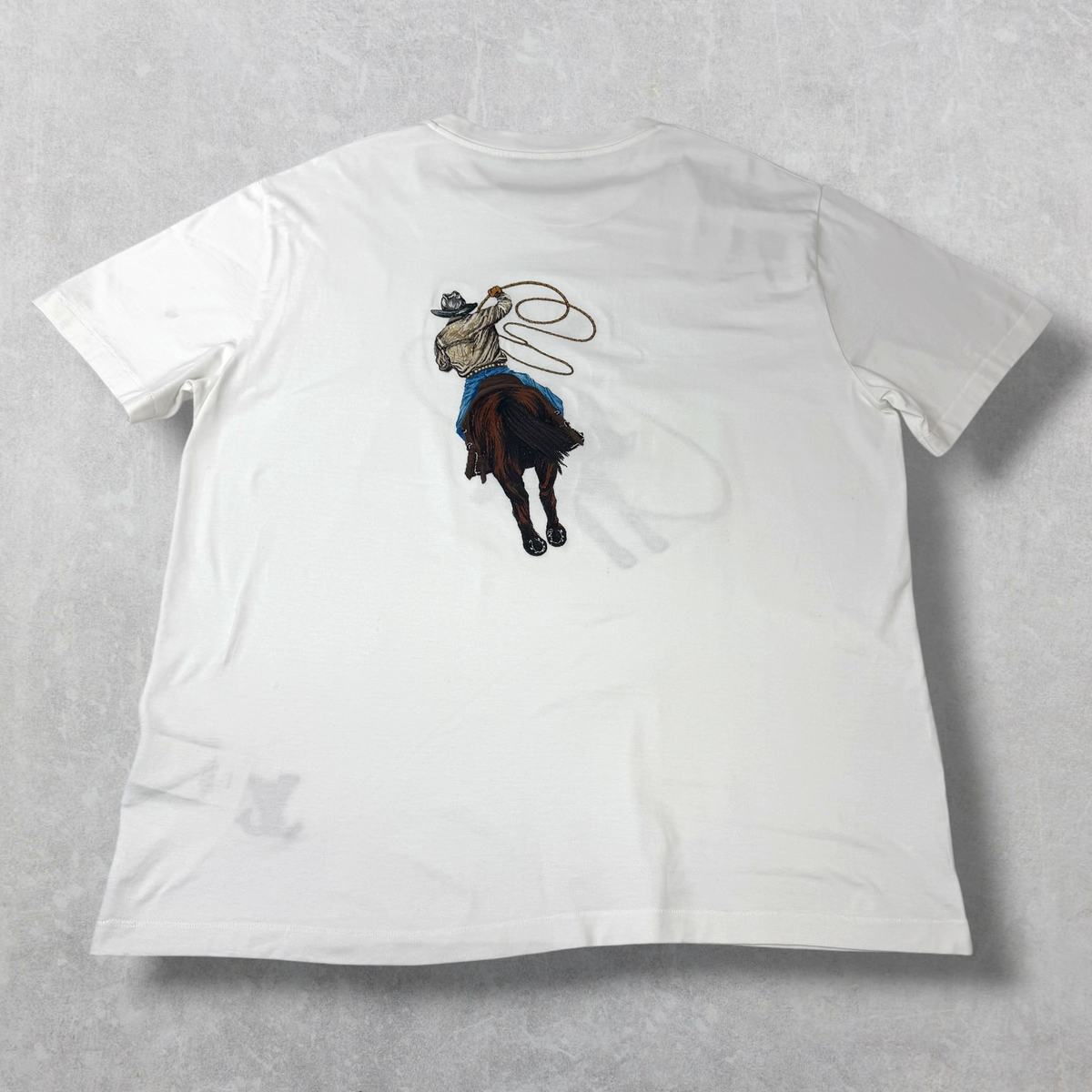 Louis Vuitton Cowboy Embroidery Tee 4L (XL)
