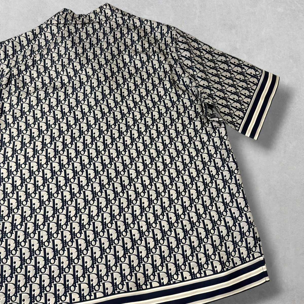 Dior Oblique Silk Short Sleeve Button Up Shirt 40 (M)