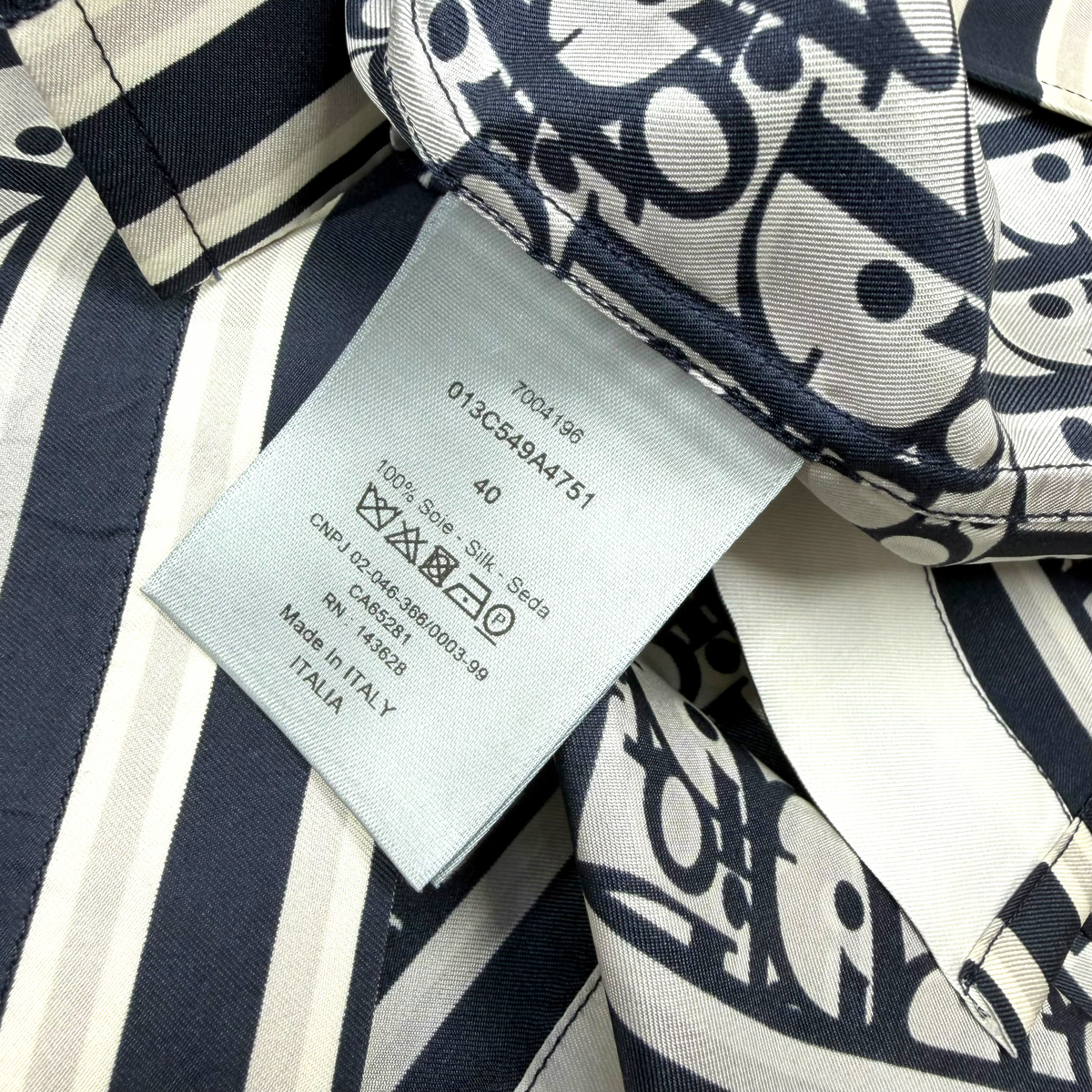 Dior Oblique Silk Short Sleeve Button Up Shirt 40 (M)