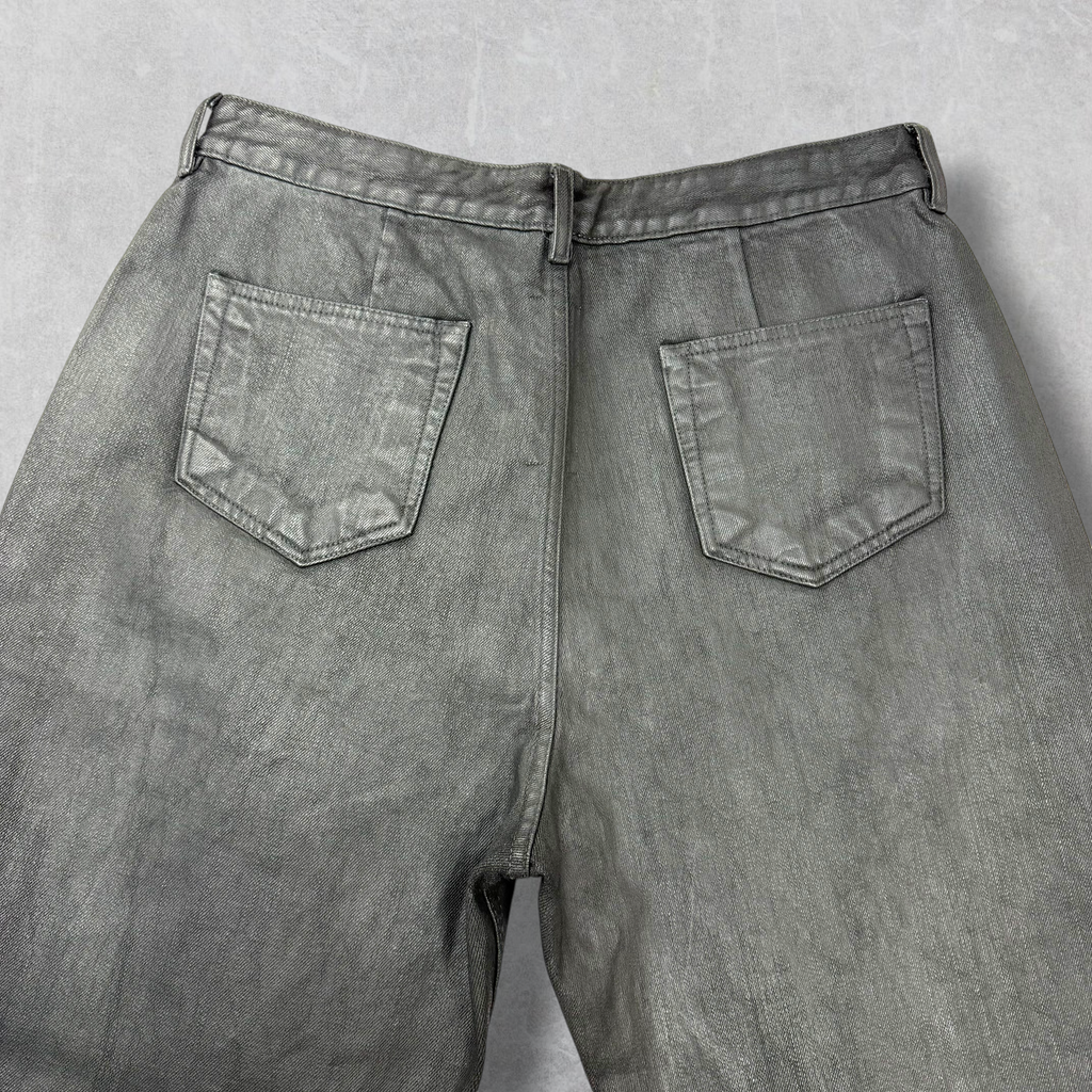 Rick Owens DRKSHDW Geth Black Wax Jeans 33