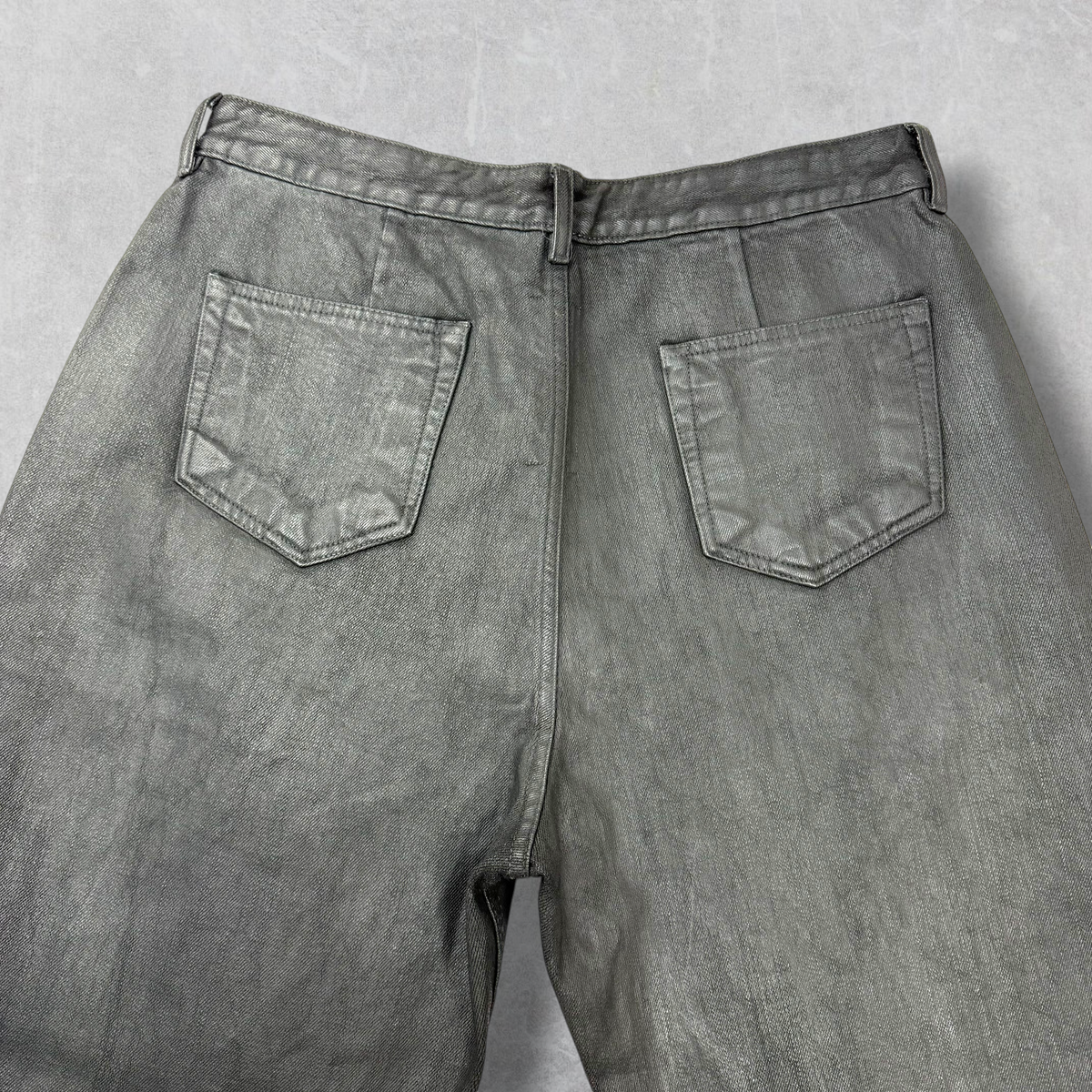 Rick Owens DRKSHDW Geth Black Wax Jeans 33