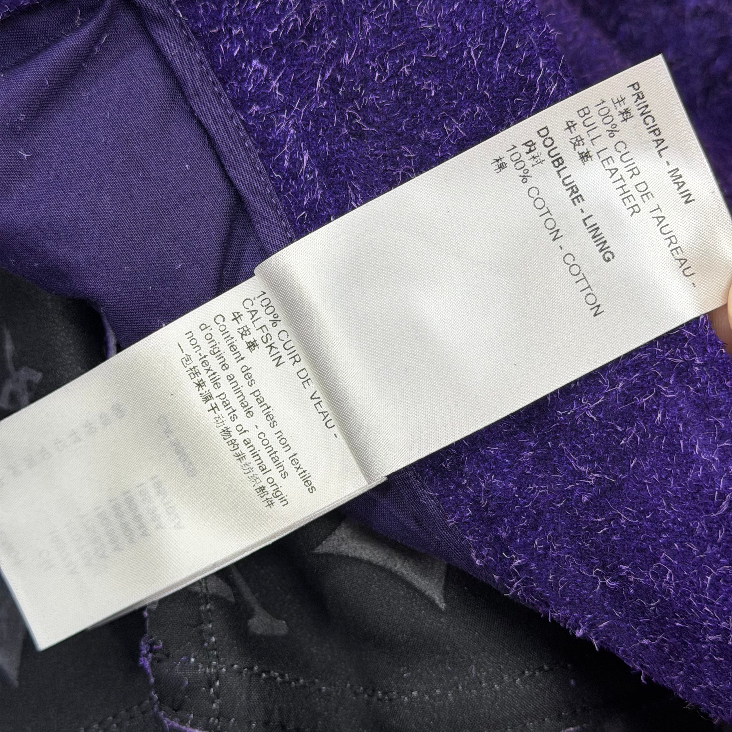 Louis Vuitton Monogram Purple Suede Pants 36