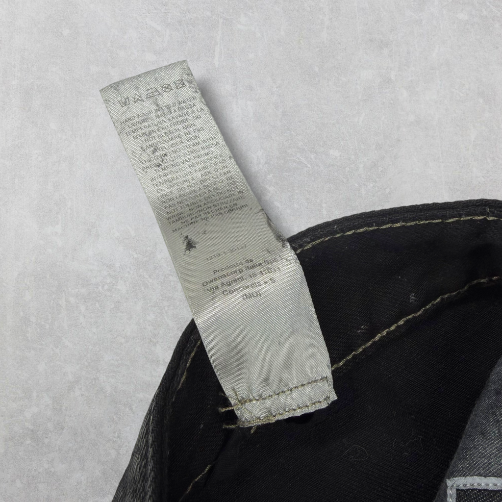 Rick Owens DRKSHDW Geth Black Wax Jeans 33