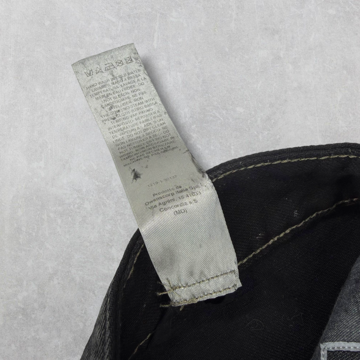 Rick Owens DRKSHDW Geth Black Wax Jeans 33