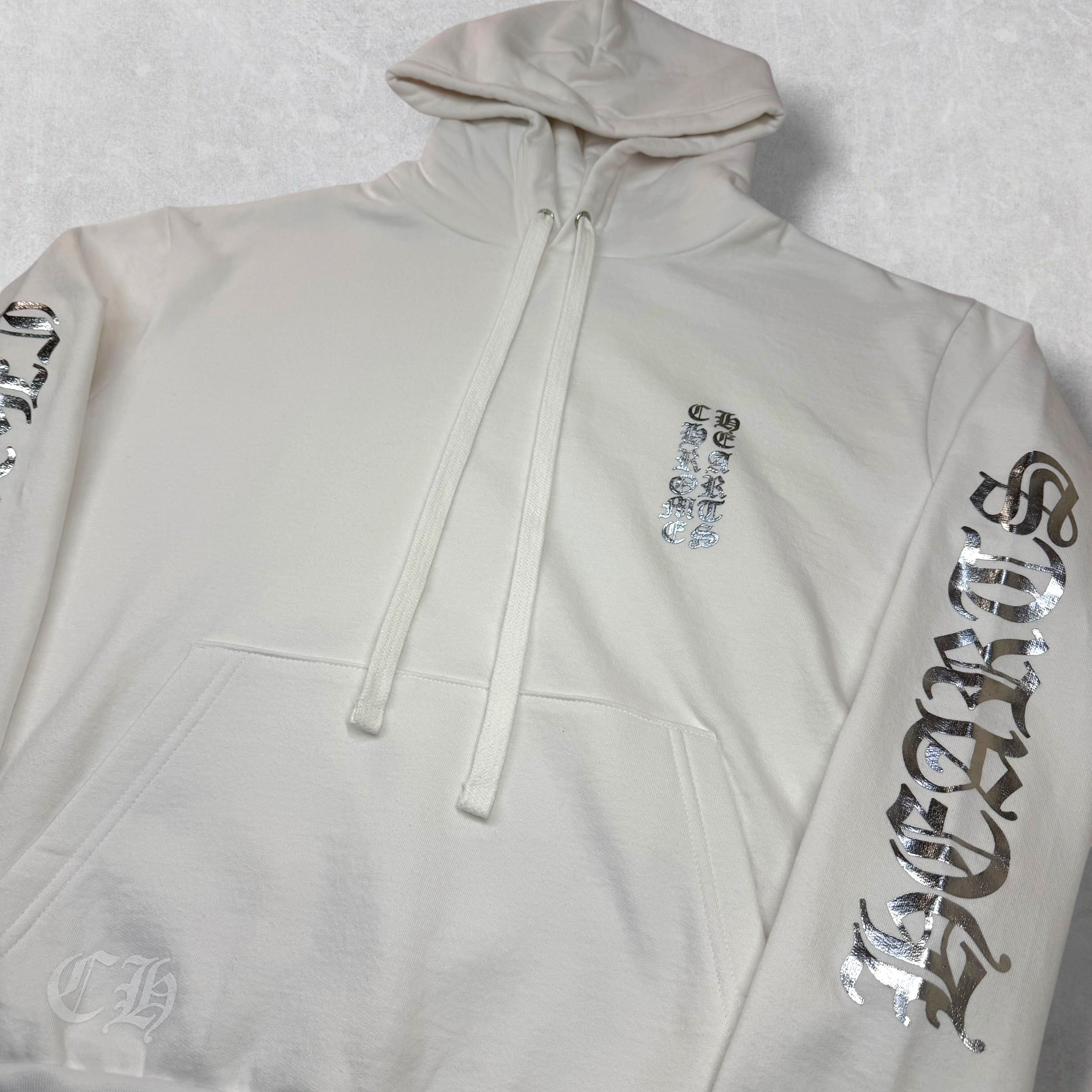 Chrome Hearts Silver Foil Hoodie White XS