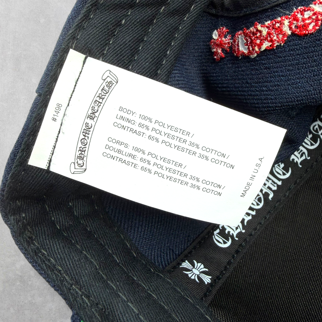 Chrome Hearts Navy/Red CH Baseball Hat
