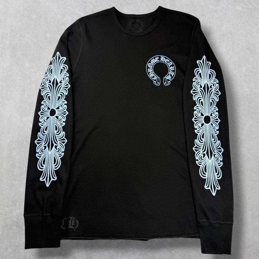 Chrome Hearts Blue Floral Thermal Long Sleeve XL