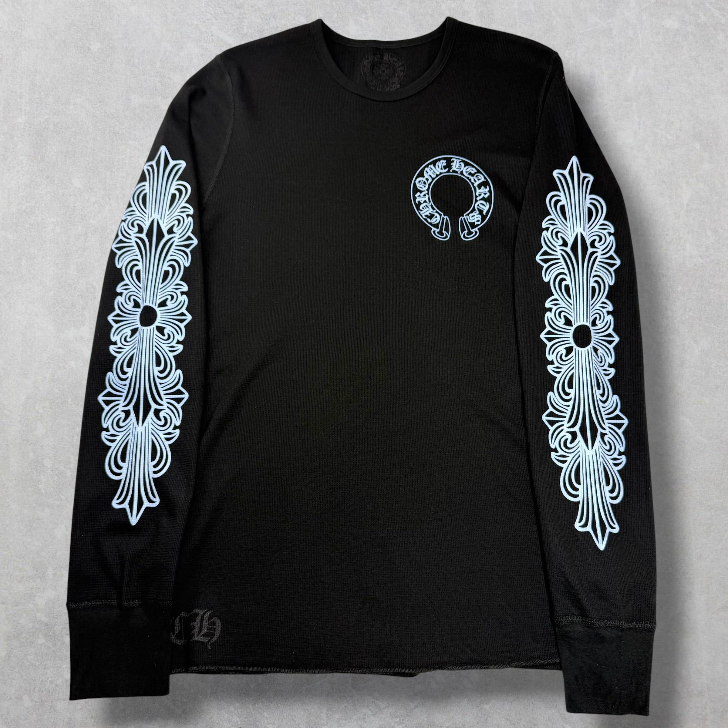 Chrome Hearts Blue Floral Thermal Long Sleeve XL