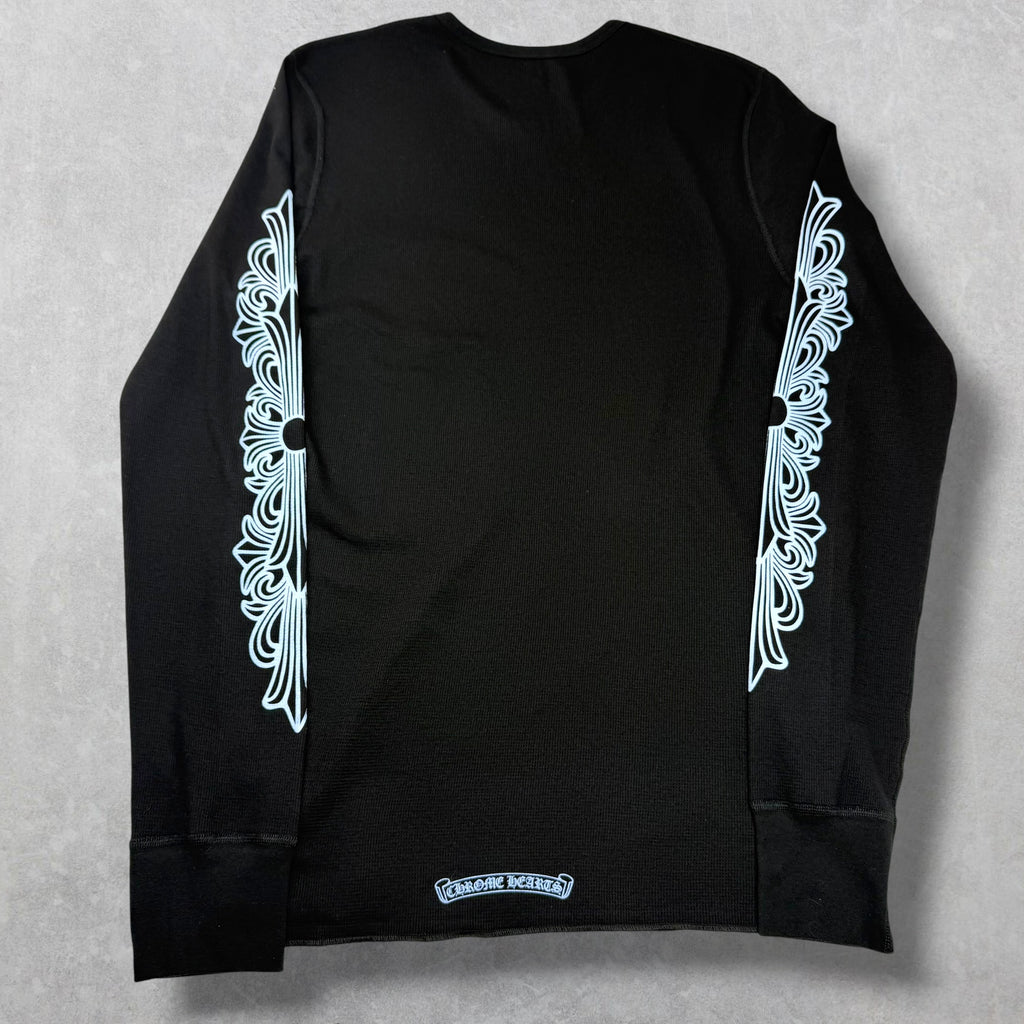 Chrome Hearts Blue Floral Thermal Long Sleeve XL