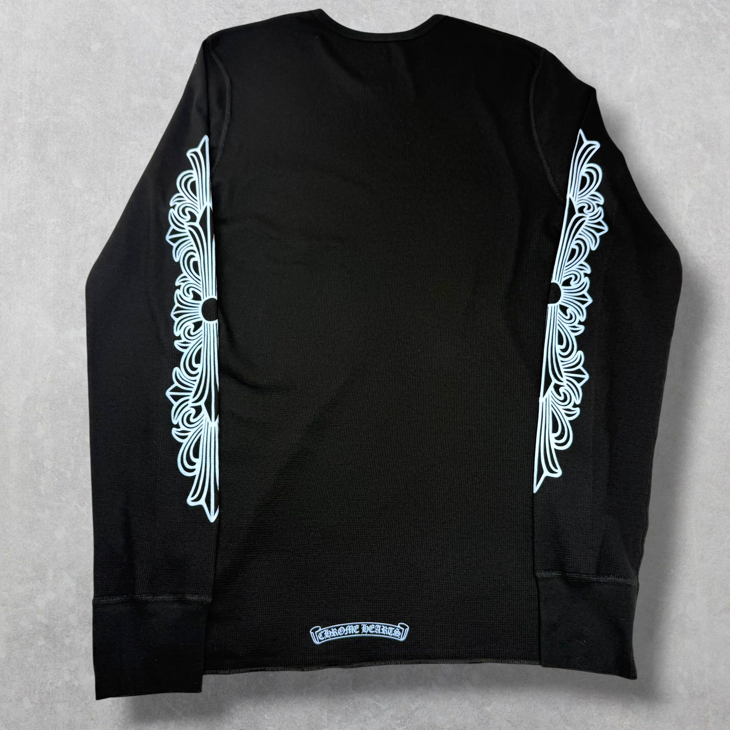 Chrome Hearts Blue Floral Thermal Long Sleeve XL