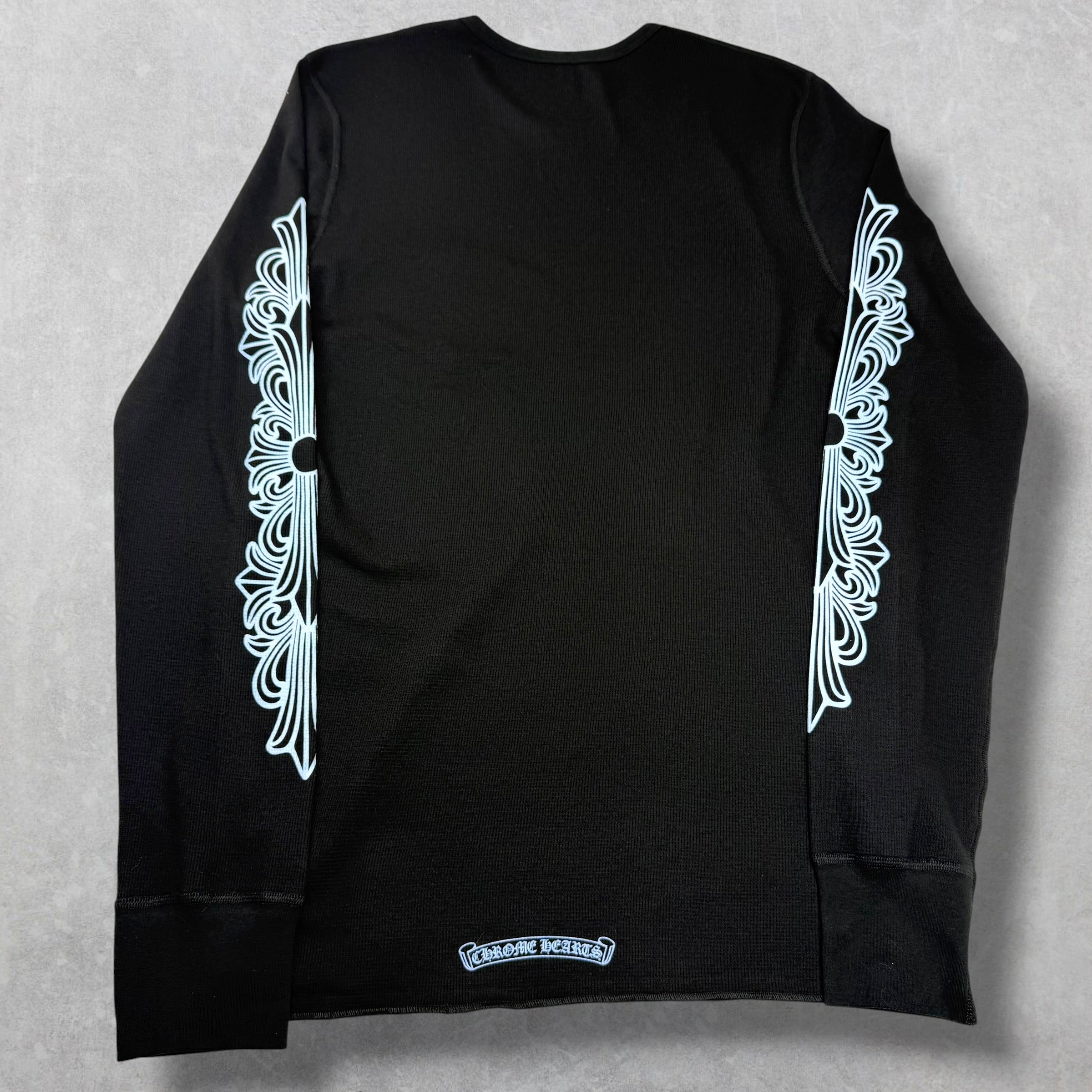 Chrome Hearts Blue Floral Thermal Long Sleeve L
