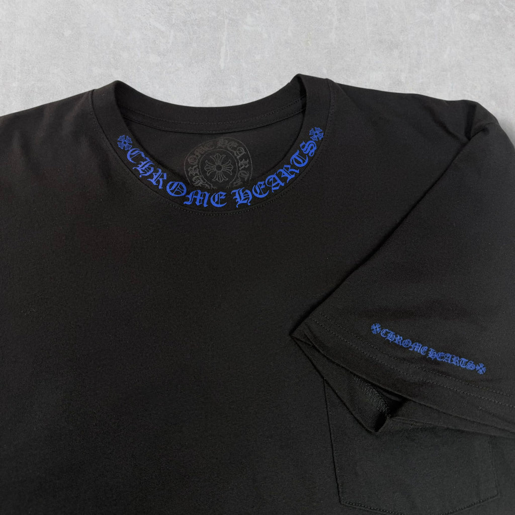 Chrome Hearts Blue Neck Logo Tee L