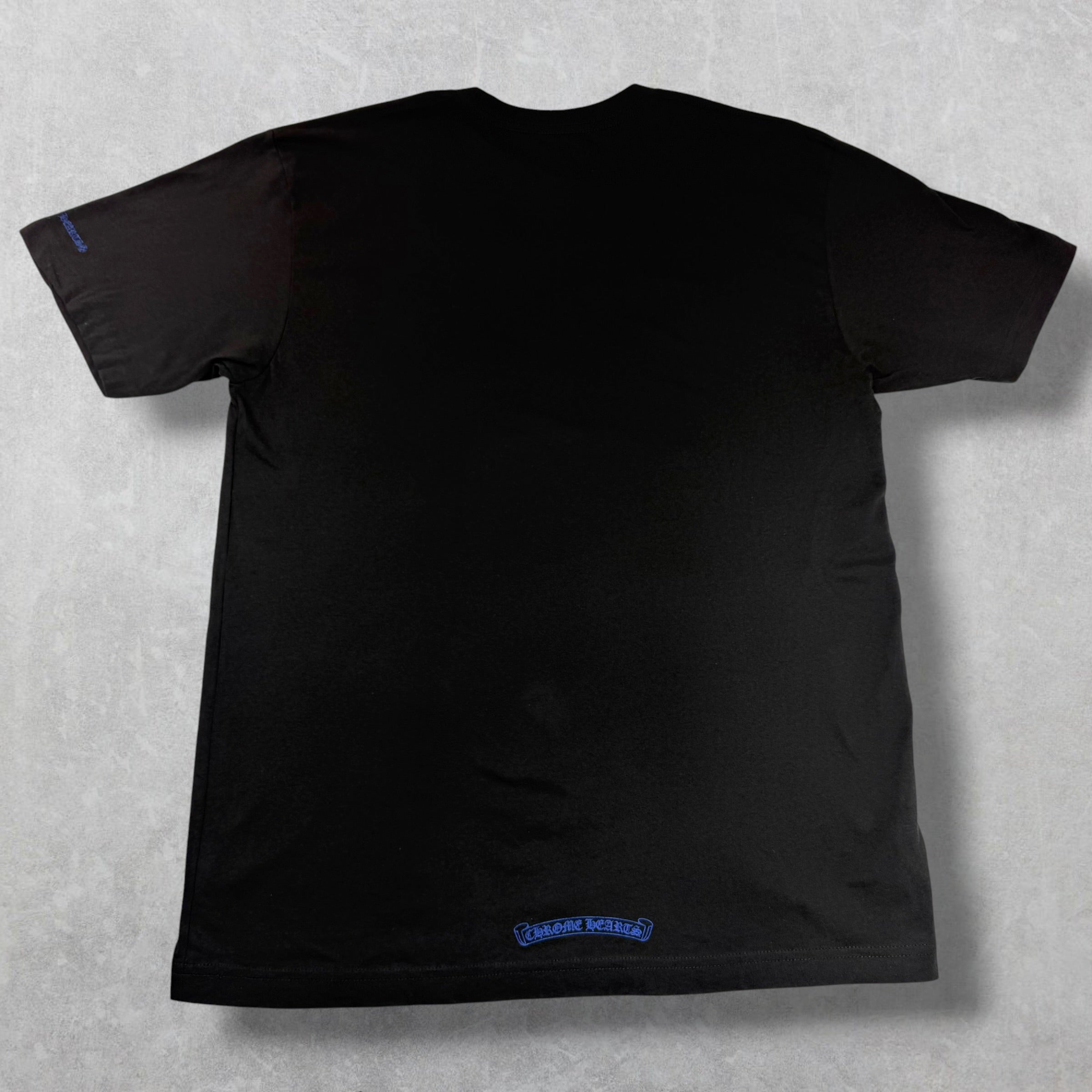 Chrome Hearts Blue Neck Logo Tee L