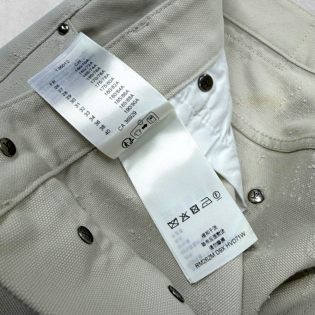 Louis Vuitton Needle-Punched Skate Denim Pants 34