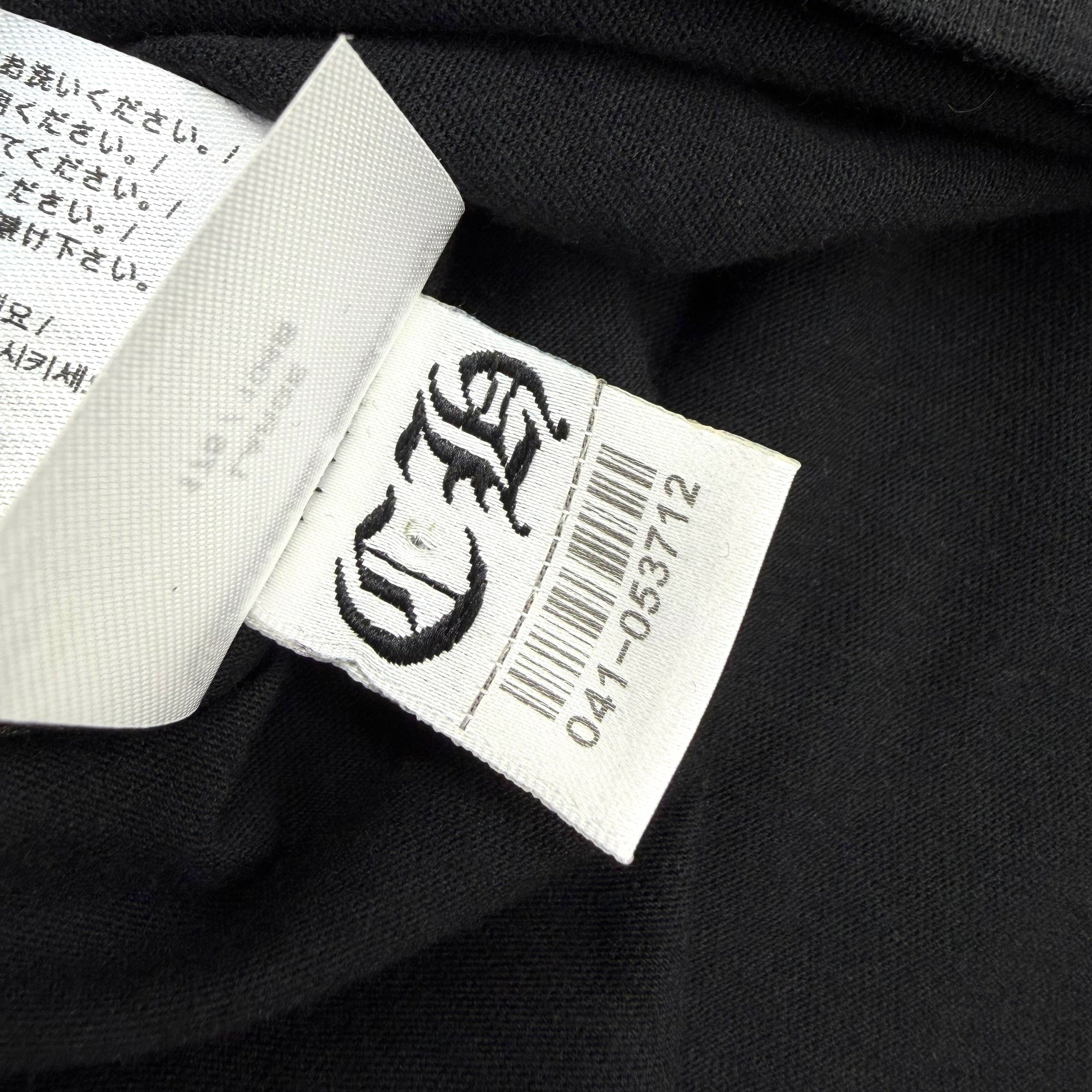 Chrome Hearts White Neck Logo Black Tee L