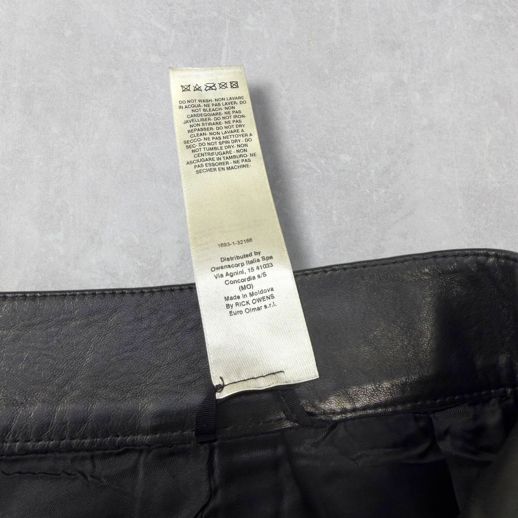Rick Owens Fringed Leather Shorts 33